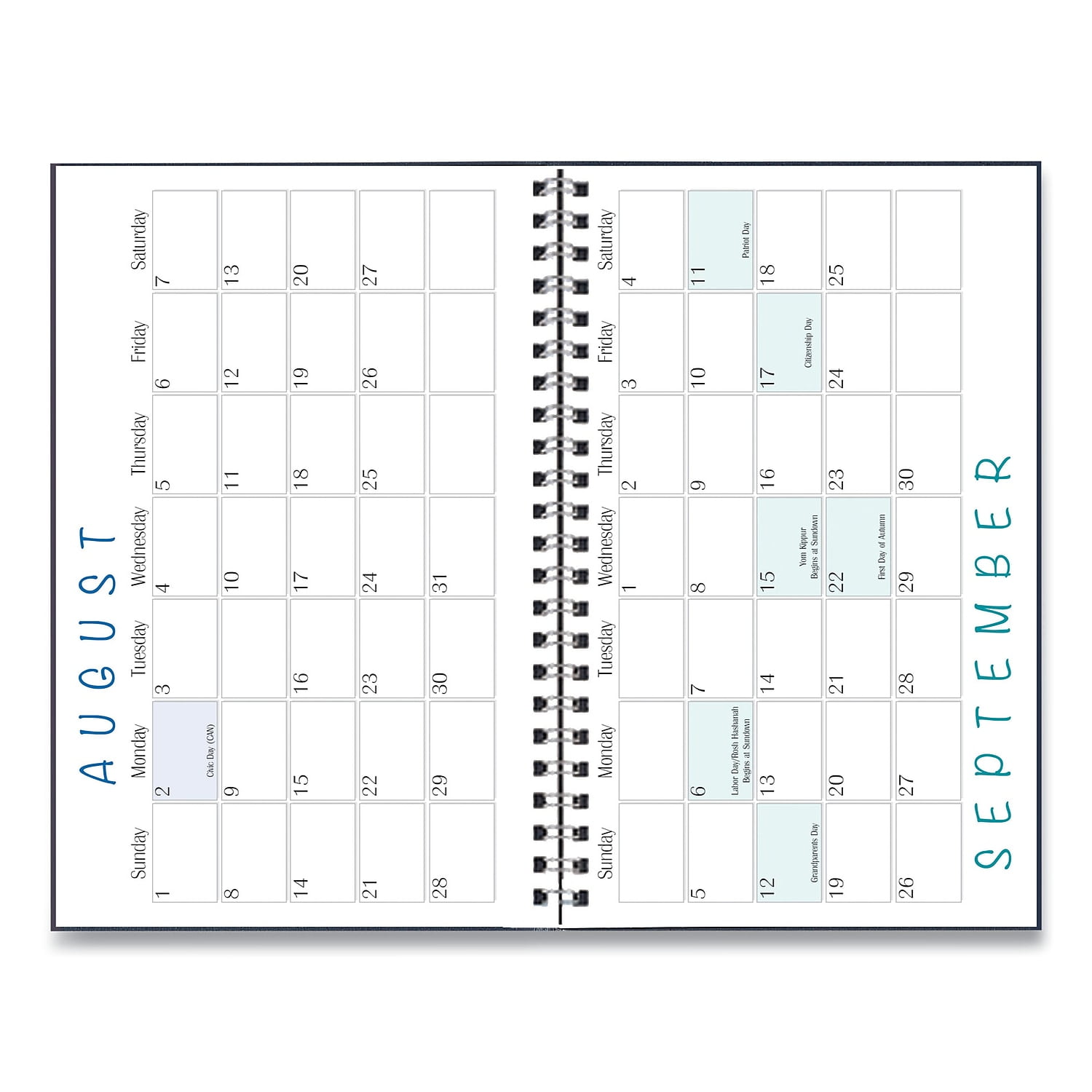 House of Doolittle Academic Weekly and Monthly Appointment Planner (Black, 8 in x 5 in) dr1sc