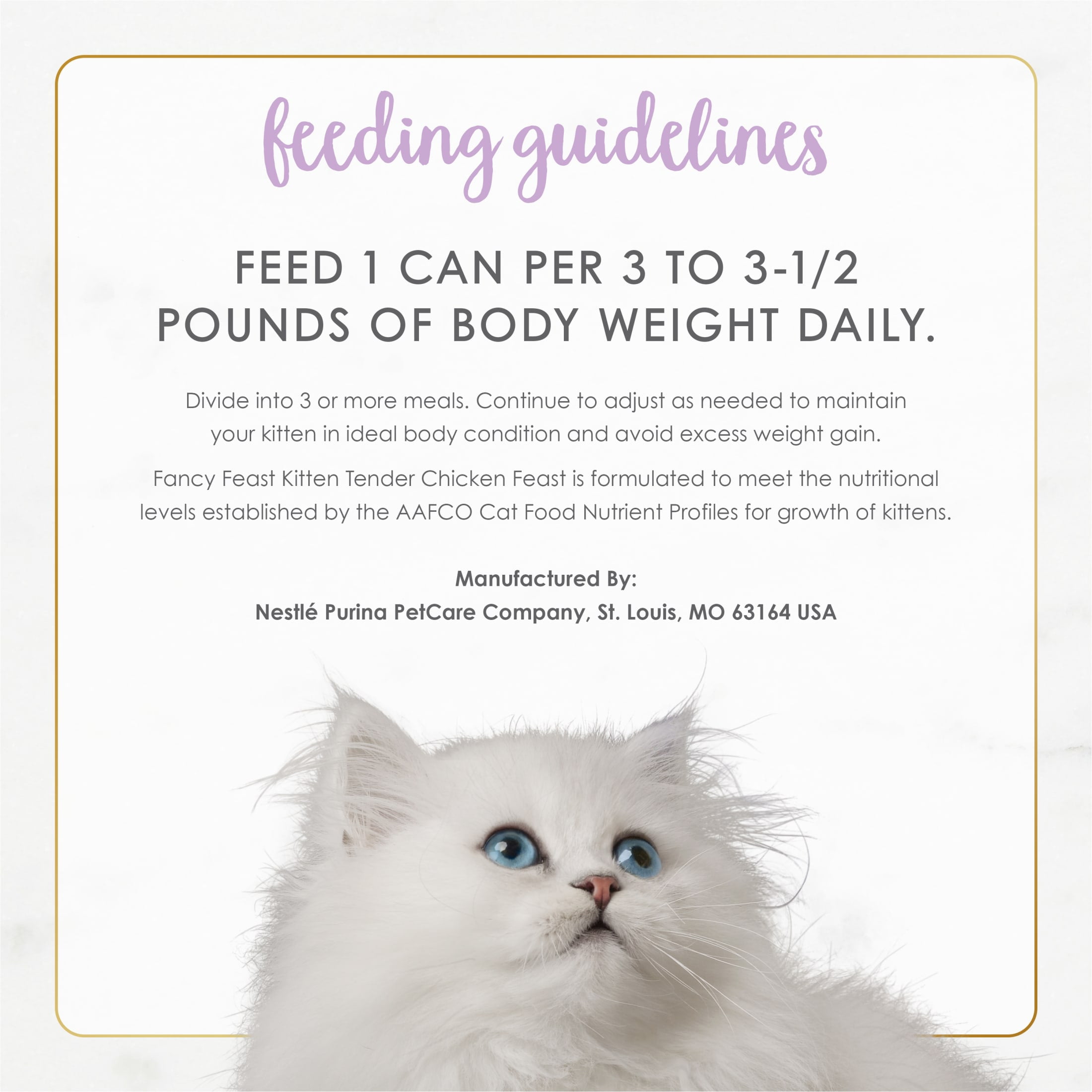 Fancy Feast Kitten Wet Cat Food, Chicken Feast & Milk Recipe (3 oz) t3e0b