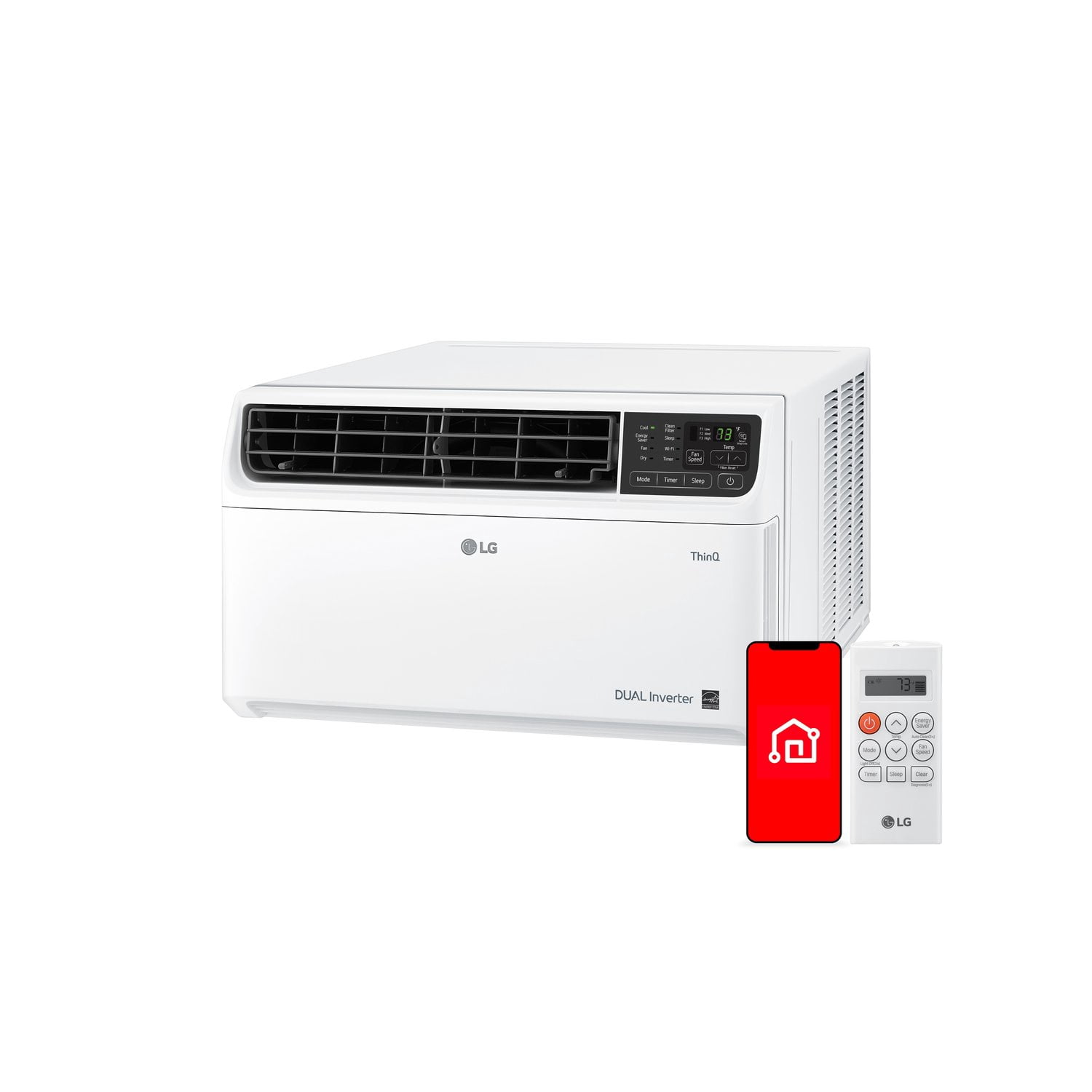 LG Dual Inverter Window Air Conditioner with Wi-Fi and Remote (8,500 BTU, 350 sq. ft. Coverage) kwkr3