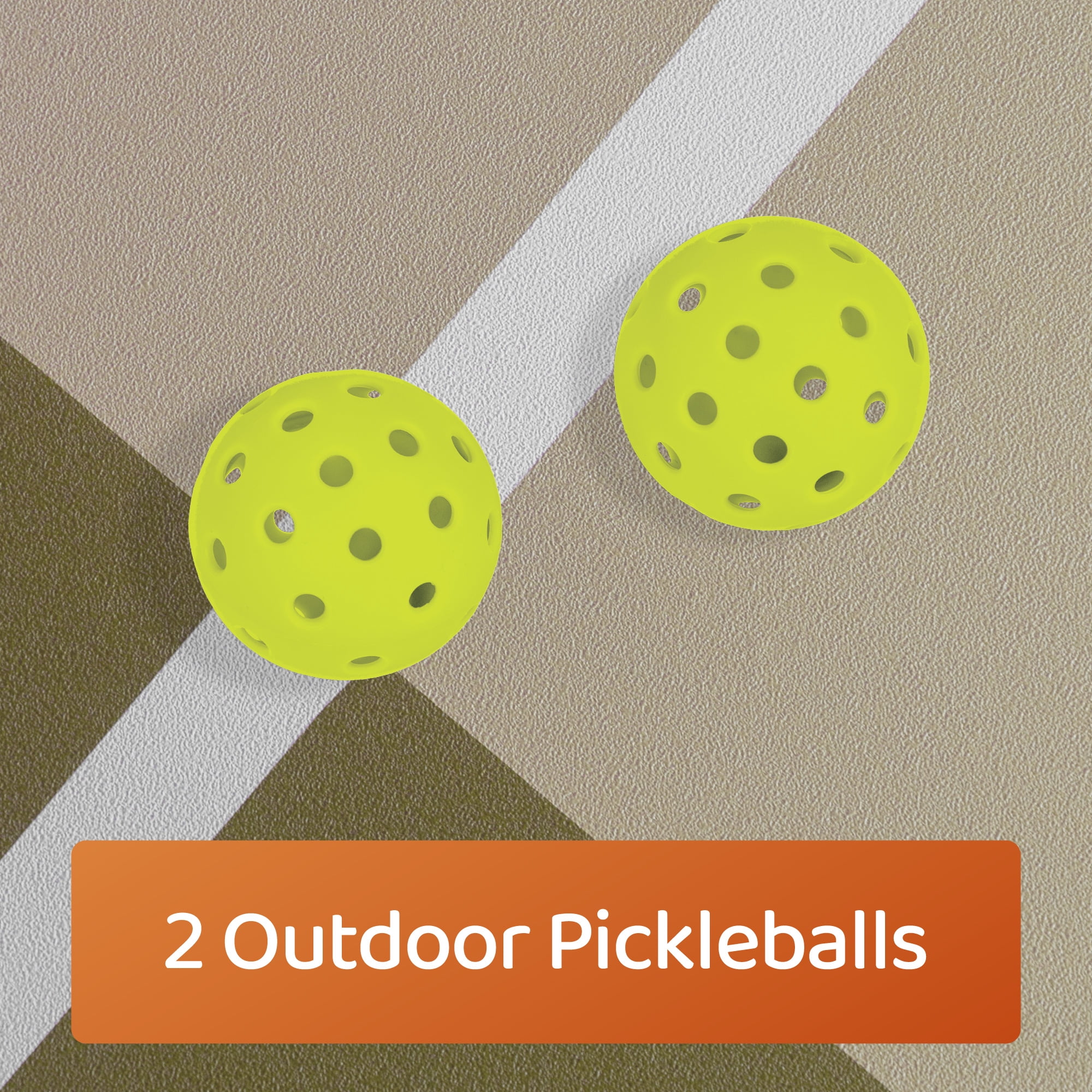 EastPoint Sports Pickleball Paddle Set (2 Player, Wood, Orange, 2 Balls) w49v1