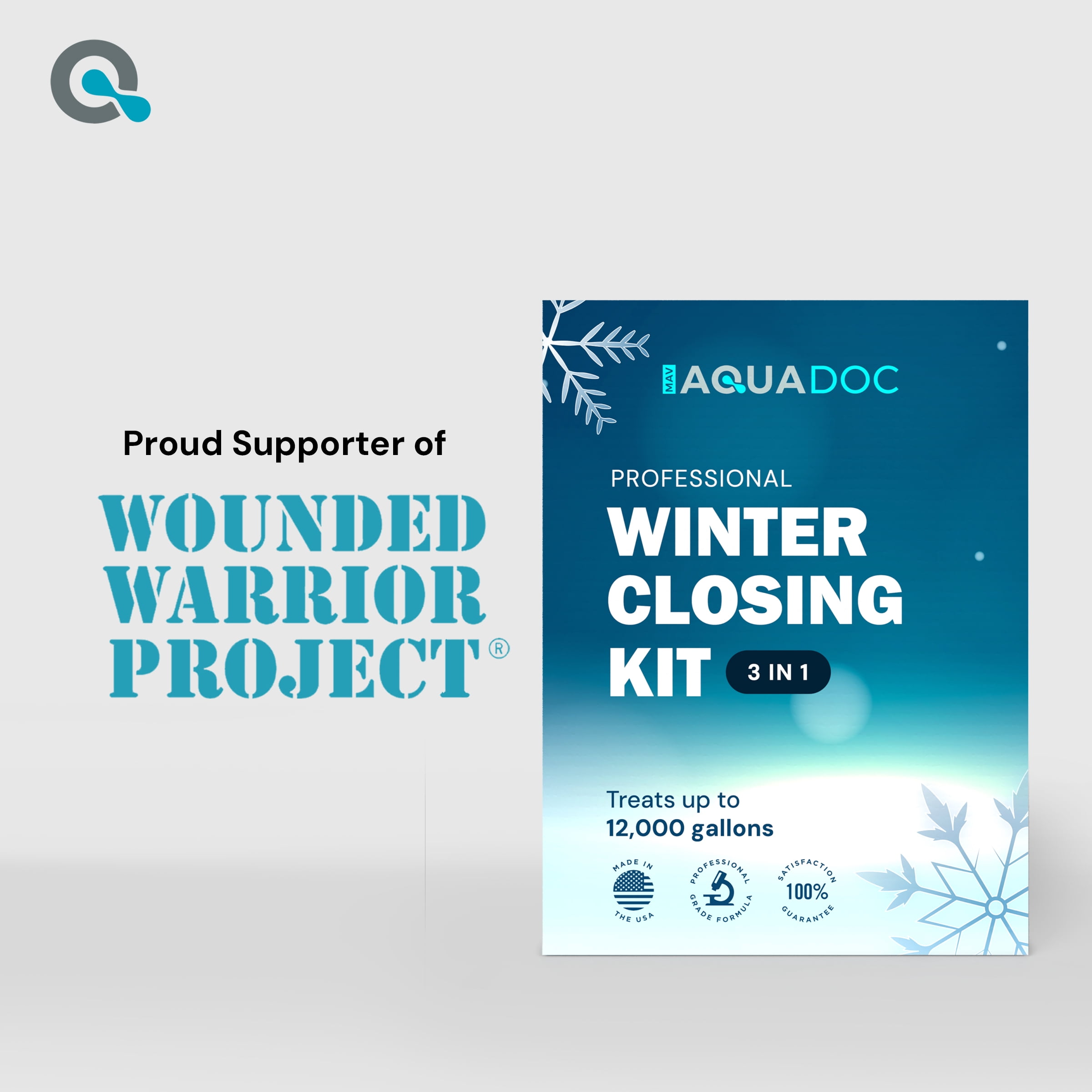 AquaDoc Pool Winter Closing Kit, 3-Part Winterizing Chemical Set for Above Ground & Inground Pools (Up to 12,000 Gallons) 6qivh