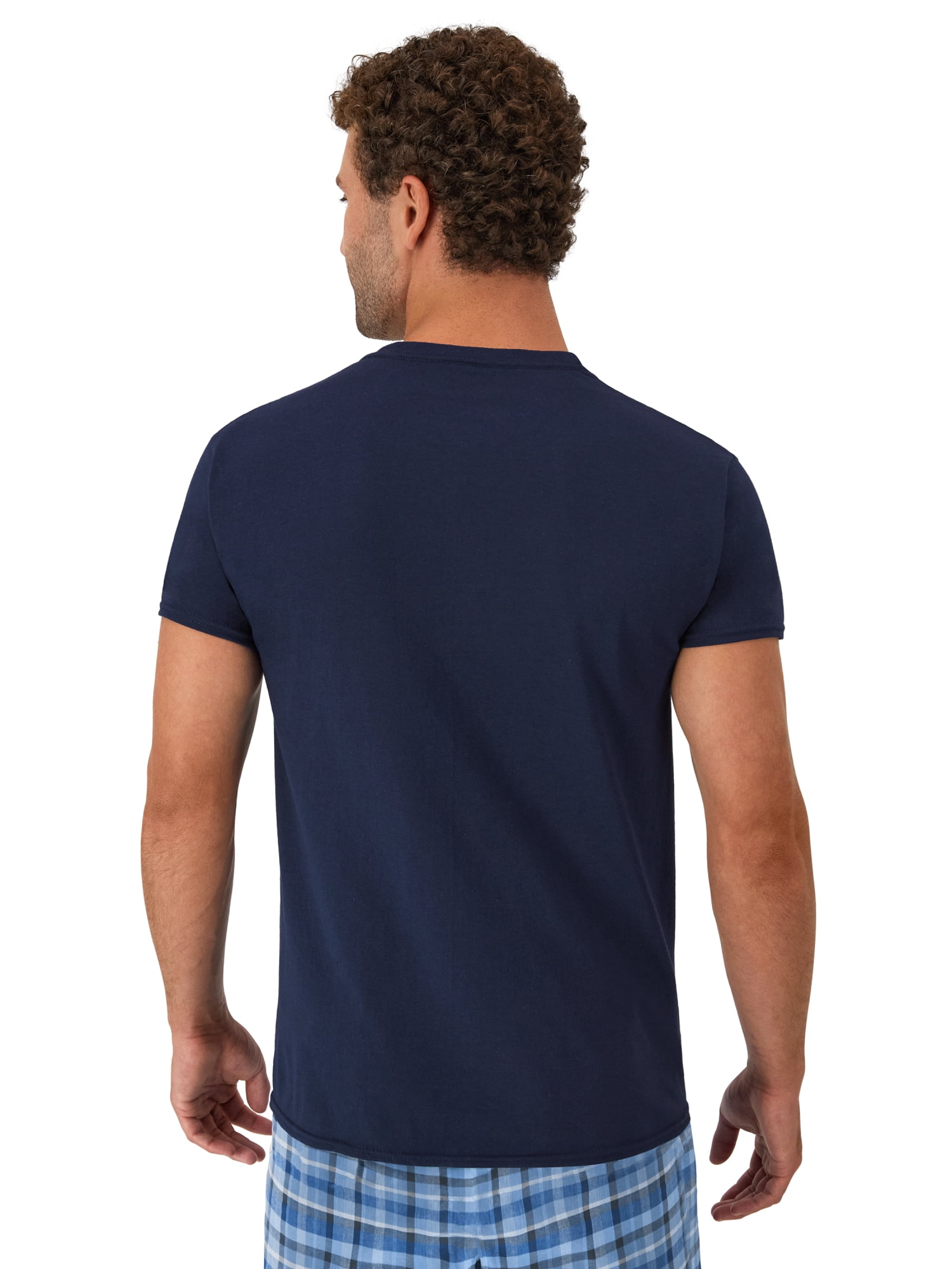 Hanes Men's Pocket T-Shirt Undershirts Moisture-Wicking Crew Neck (Grey, XL, 6 Pack) vad4h