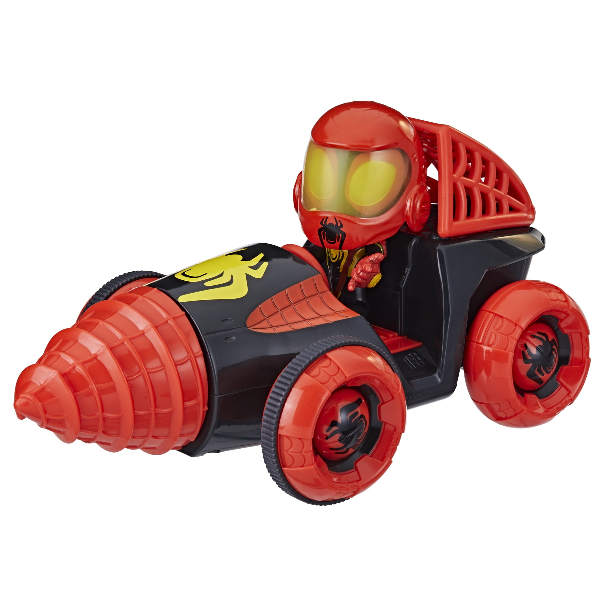 Spidey and His Amazing Friends Web-Spinners Miles Morales Drill Spinner Toy Car (4 in Figure) lzs99