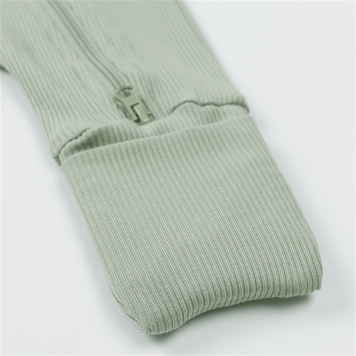 ATAIKU Newborn Baby Bamboo Pajamas Long Sleeve Zipper Sleepwear (Green, 0-24 Months) j5tiu