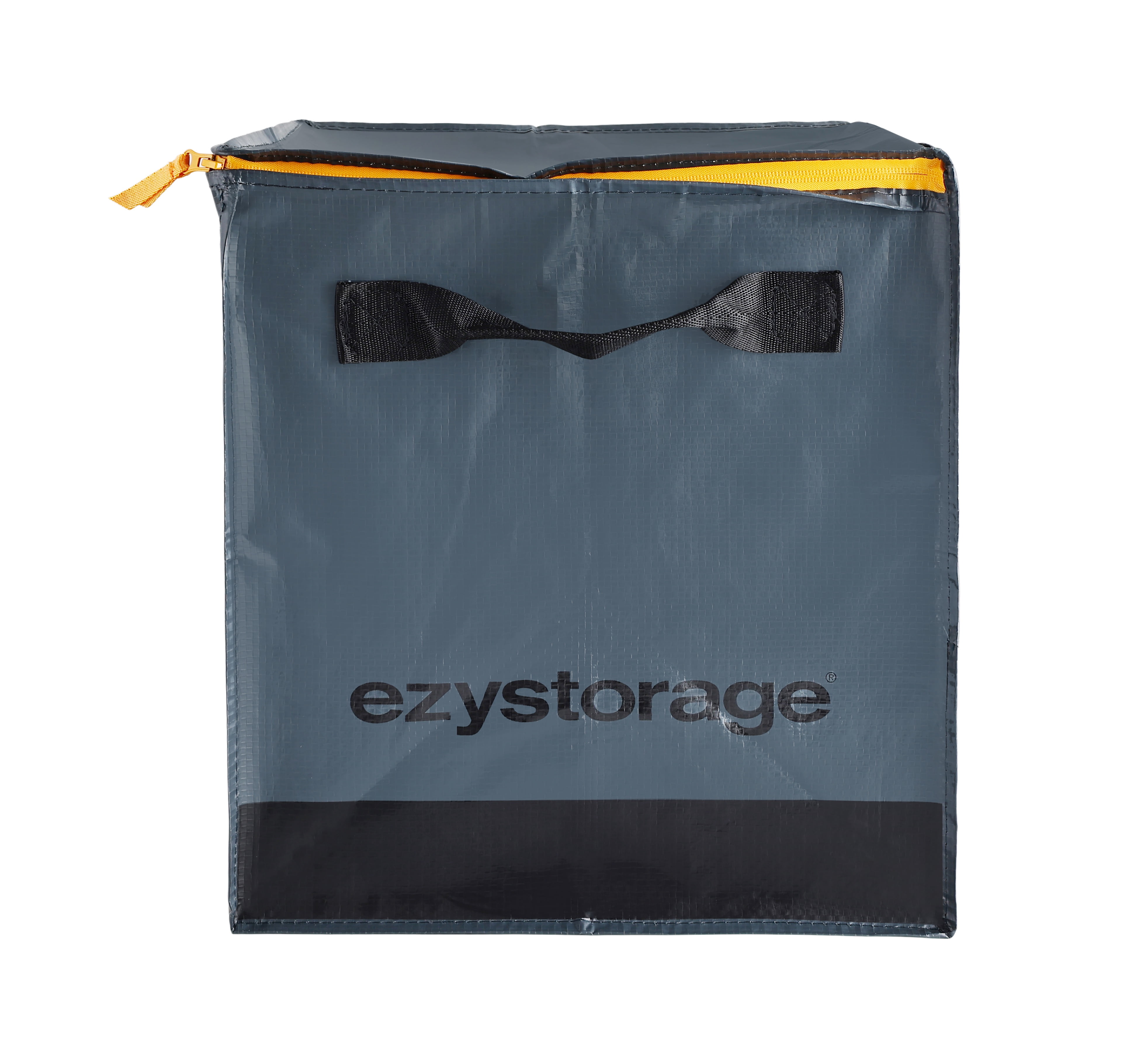 Ezy Storage Heavy-Duty Collapsible Utility Storage Bag with Reinforced Handles (Black, 12.4 Gallon) ex7zc