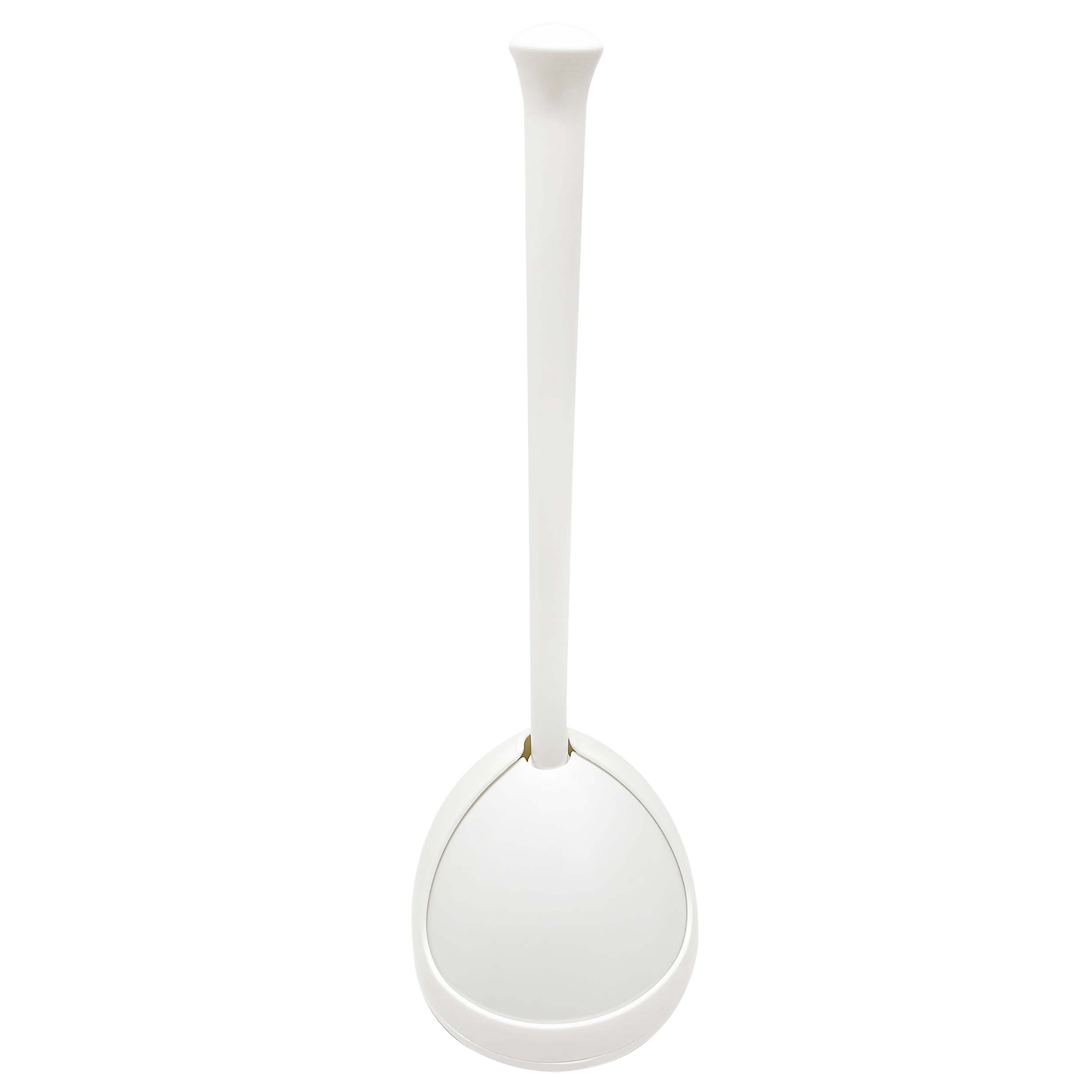 PlumbCraft Toilet Plunger and Drain Unclogger with Twist Caddy Storage Holder (White, 1 Pack) y01hn