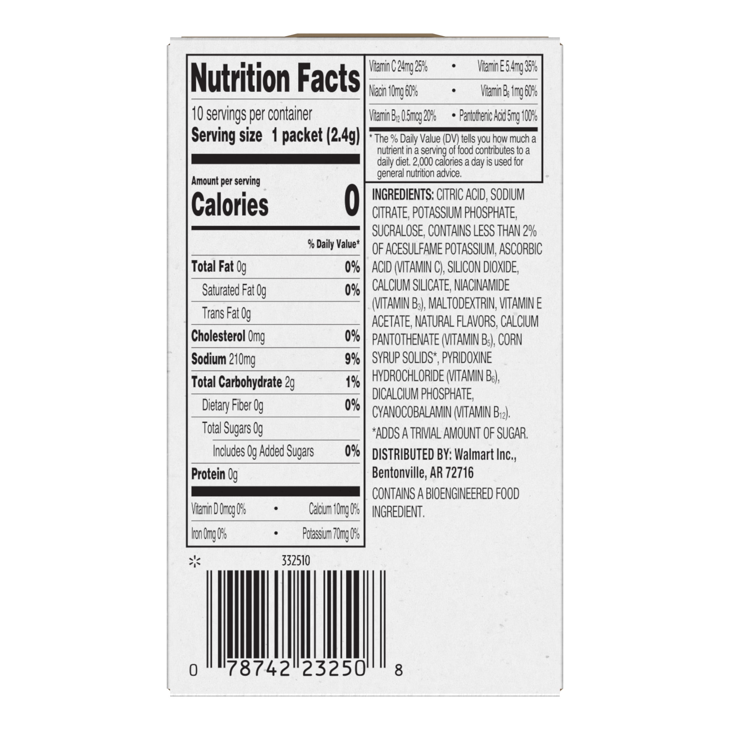 Great Value Electrolyte Drink Mix, Sugar-Free Mixed Berry Hydration Enhancer (10 Count, 0.85 oz) himff