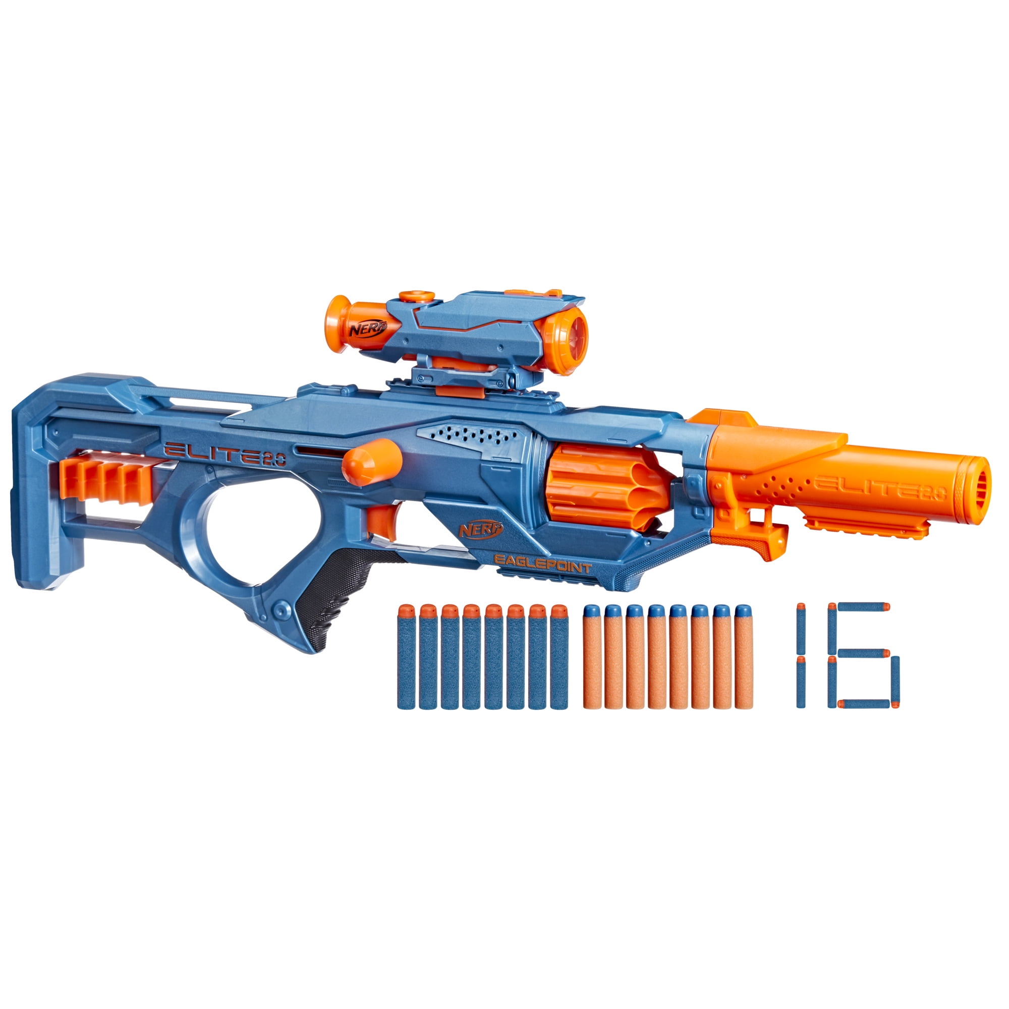 Nerf Elite 2.0 Eaglepoint RD-8 Blaster with Detachable Scope and Barrel (16 Darts) 785fg