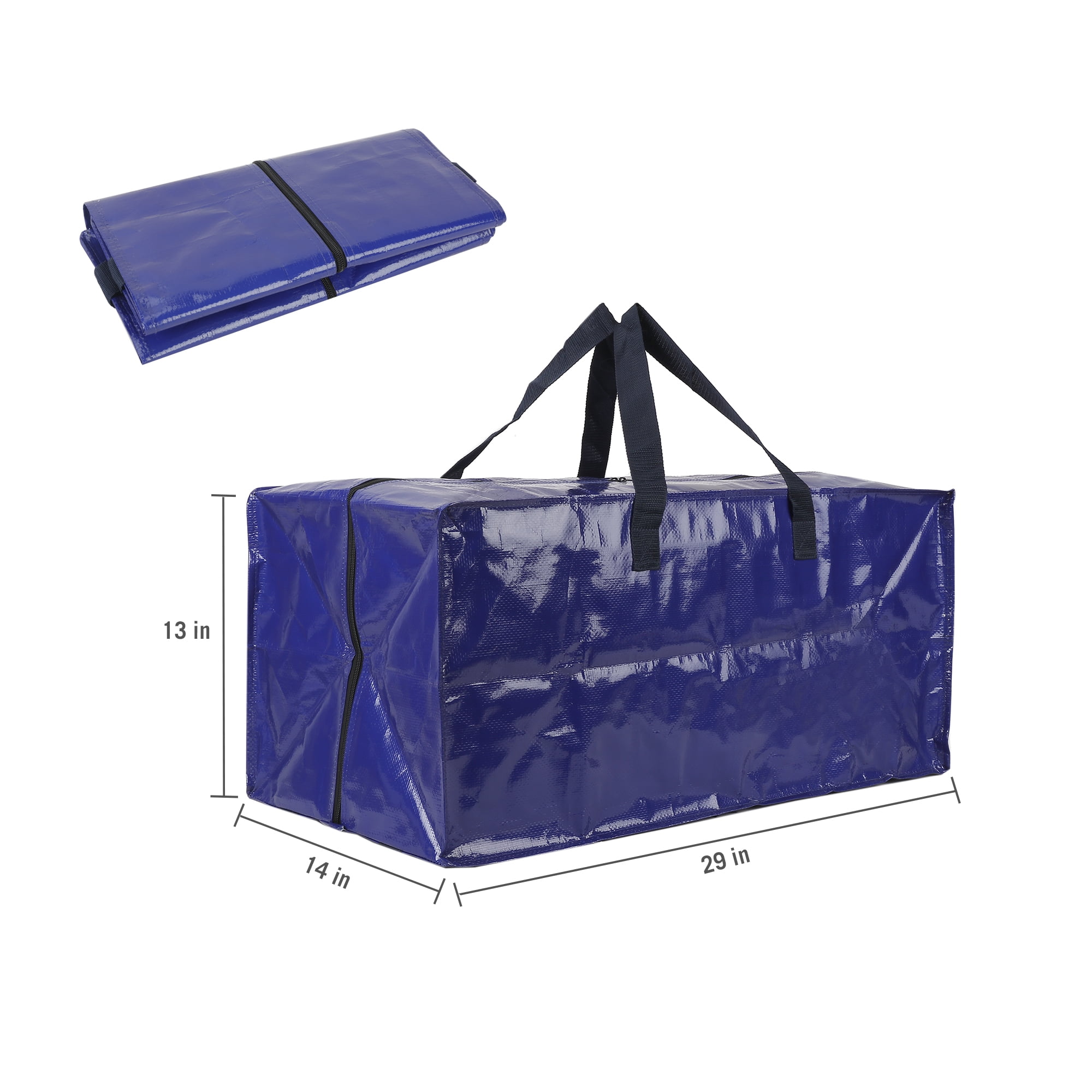 Hyper Tough Heavy Duty Moving and Packing Bags with Backpack Straps (Blue, 2-Pack, 29 in x 14 in x 13 in) 1gz9r