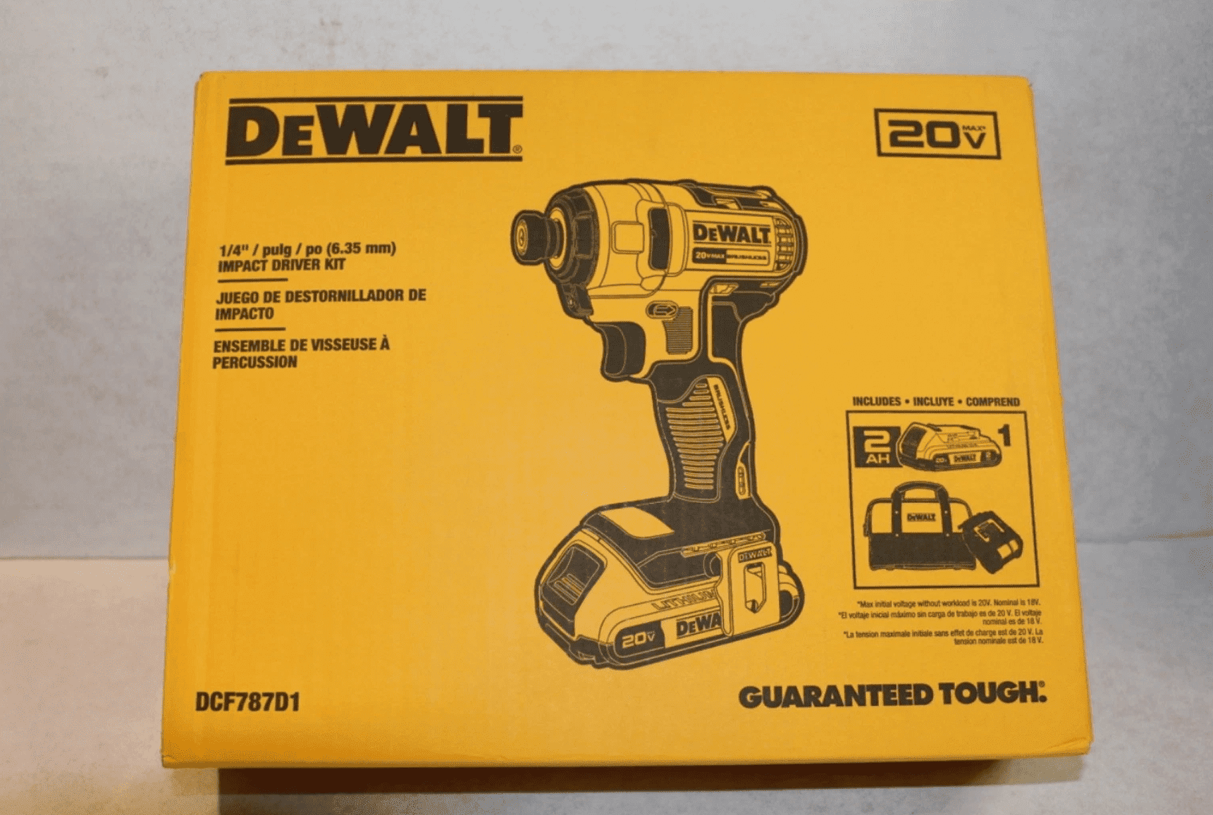 DEWALT 20V MAX Brushless Cordless Impact Driver Kit (Yellow/Black, 1 Battery) 4zi9n