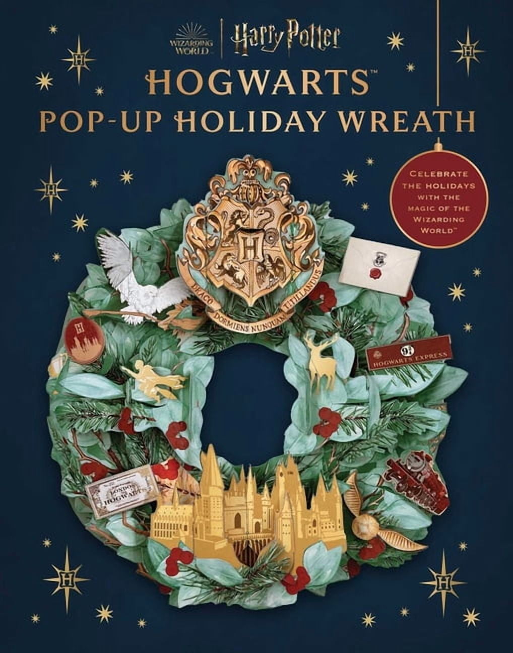 Insight Editions Harry Potter Hogwarts Pop-Up Holiday Wreath (Hardcover) h6my3