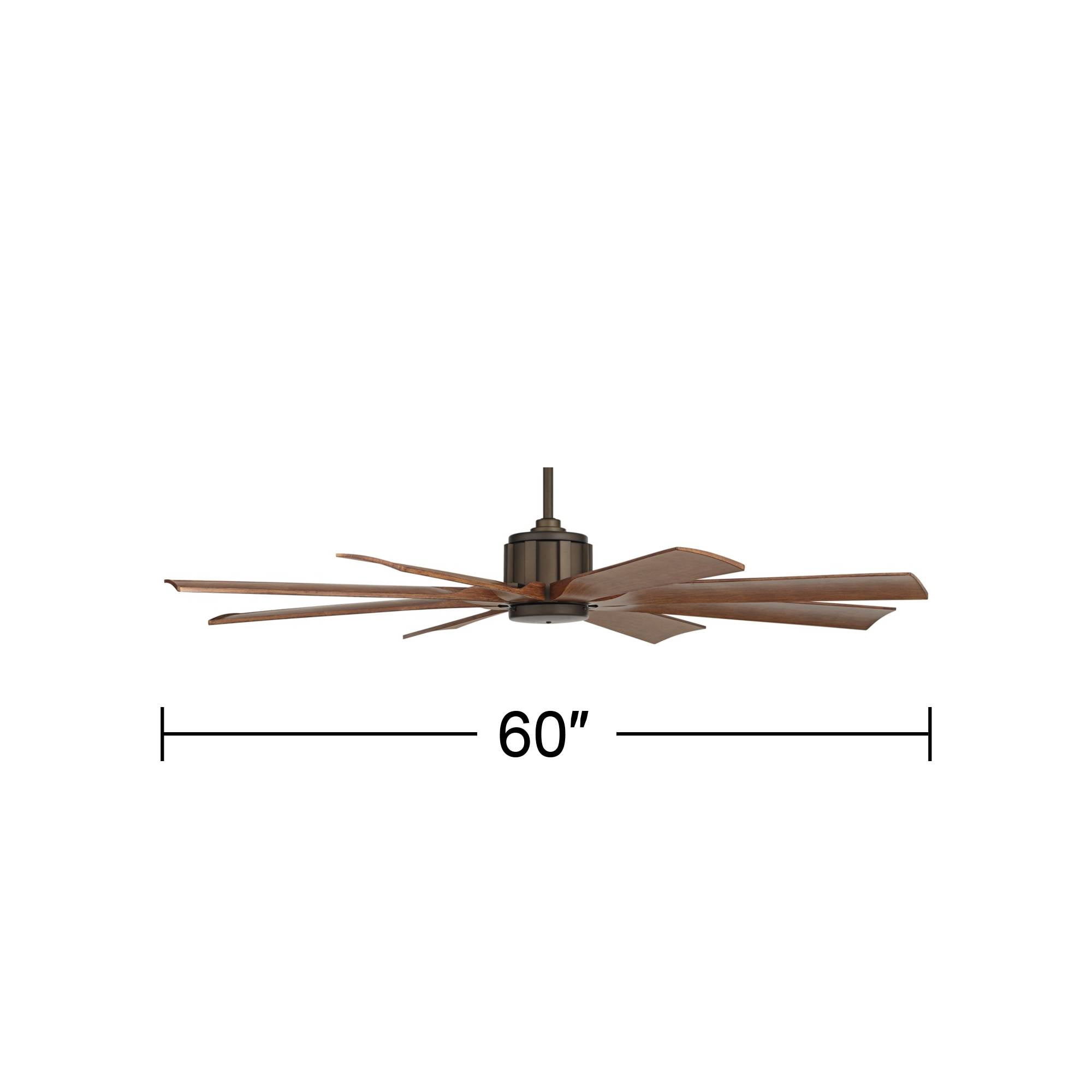 Possini Euro Design Defender Industrial Ceiling Fan with Remote Control (Oil Rubbed Bronze, 60 in) 04b4k