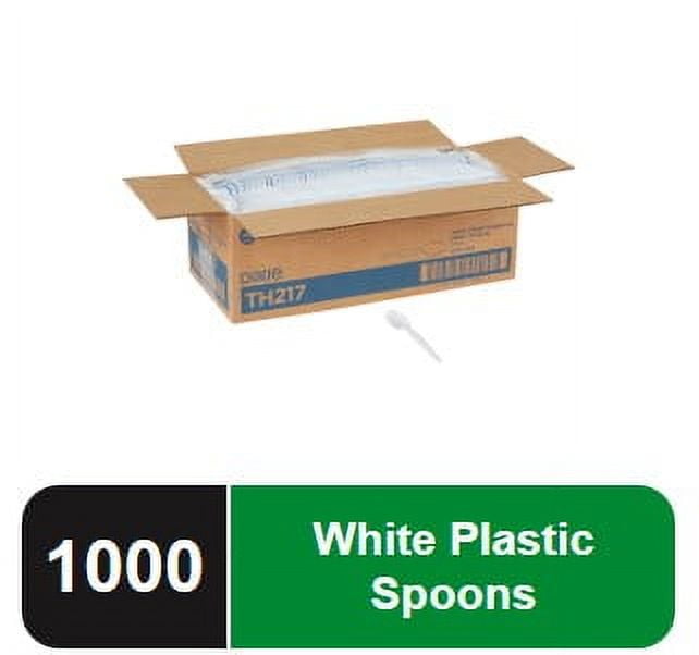 Dixie Heavy-Weight Disposable Plastic Spoons (White, 1000 Count, 6 in) 4tkum