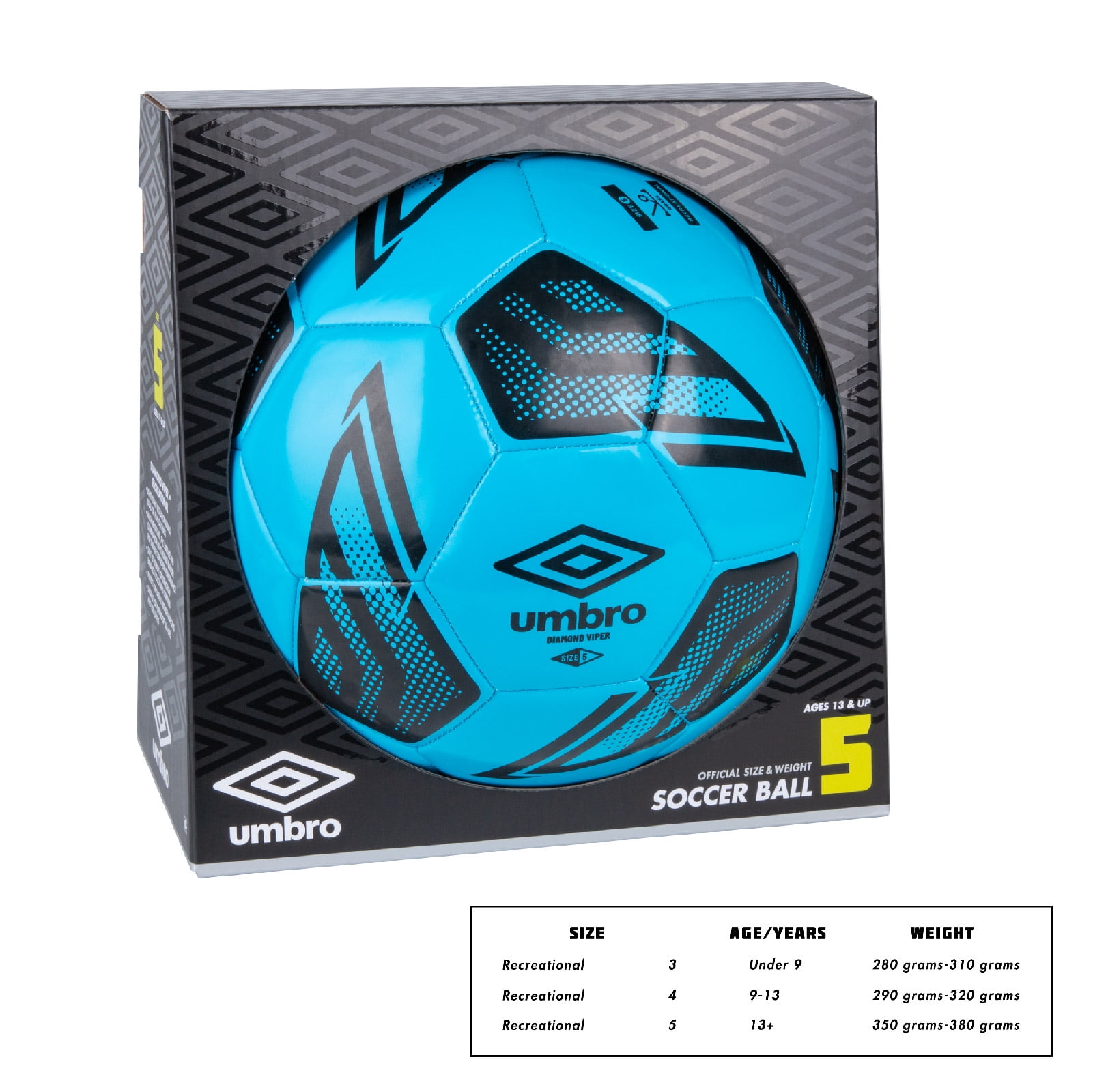 Umbro Diamond Viper Soccer Ball (Blue, Size 5) oro1i