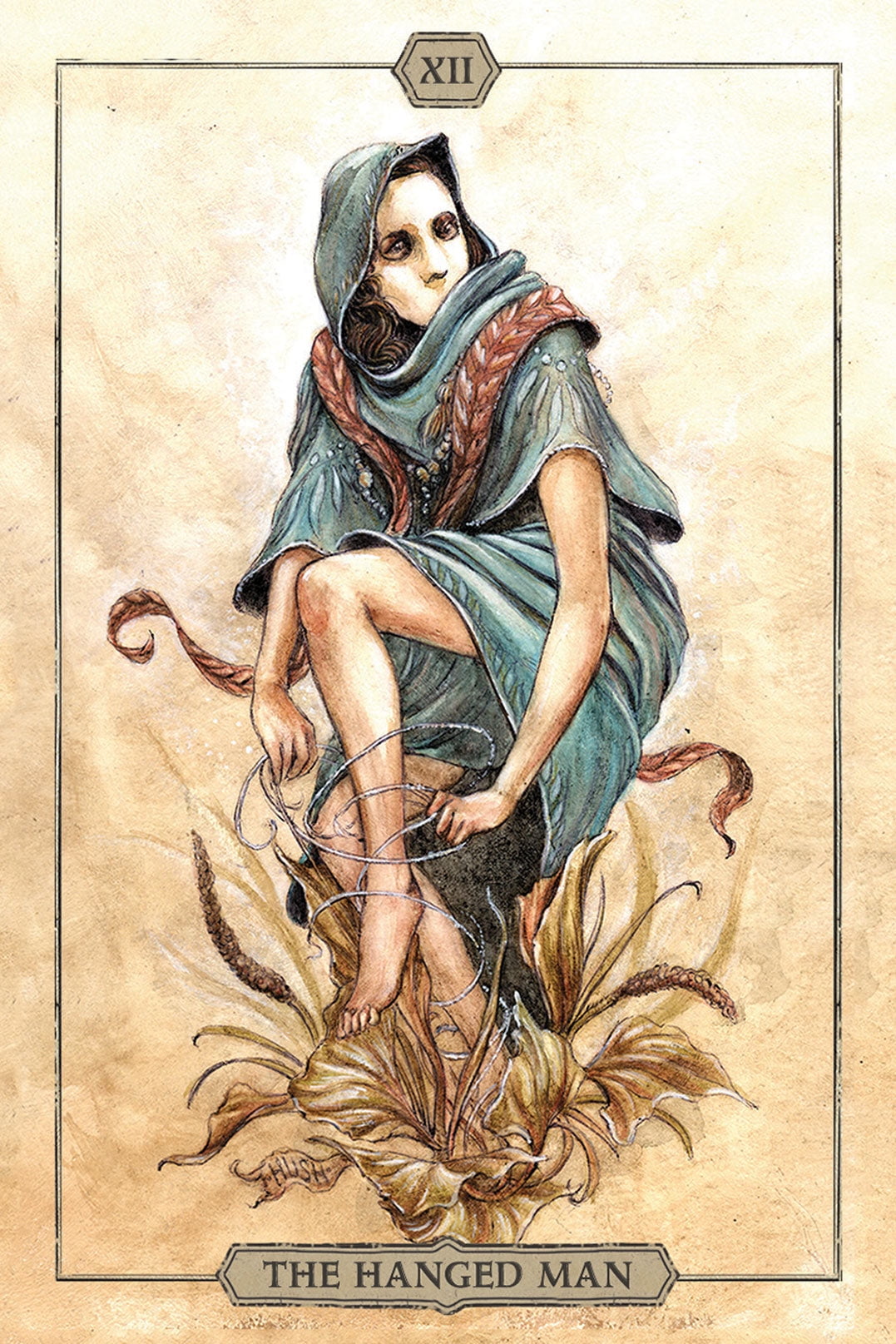Jeremy Hush Tarot Deck (Hardcover, 78-Card Set) gm33e