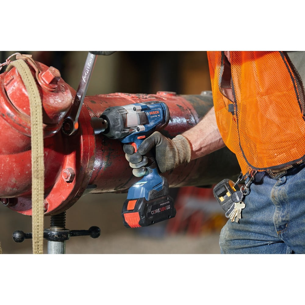 Bosch GDS18V-740CB14-RT PROFACTOR Brushless Cordless Impact Wrench Kit with Friction Ring (8 Ah Battery, 1/2 in) j8782