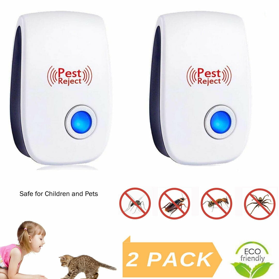 Dazone Ultrasonic Pest Repeller Electronic Plug-In Control for Mice and Insects (White, 2-Pack) mrxpe