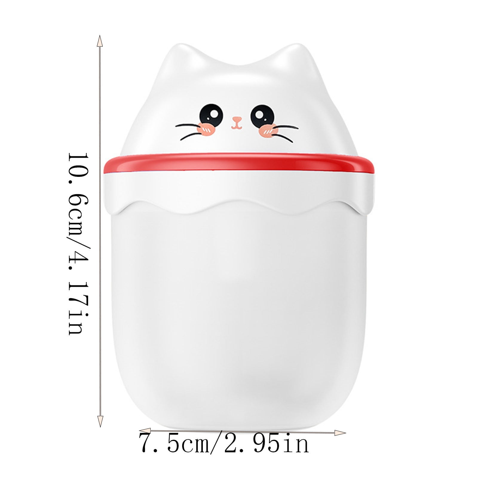 Yoziaaoa Mini Ultrasonic Humidifier, Cute Cat Mist Diffuser for Bedroom and Car (Red, 2.95 in x 4.17 in) 3nzrr