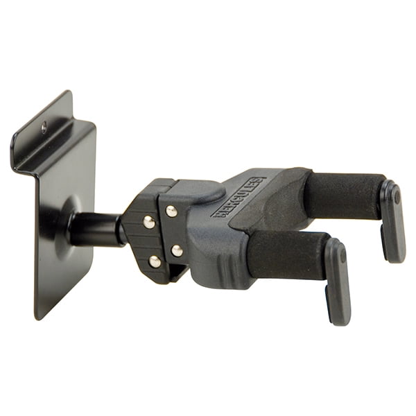 Hercules Acoustic Guitar Hanger Slatwall Mount (Auto-Swivel Yoke, Black, 1 Pack) vgw9b