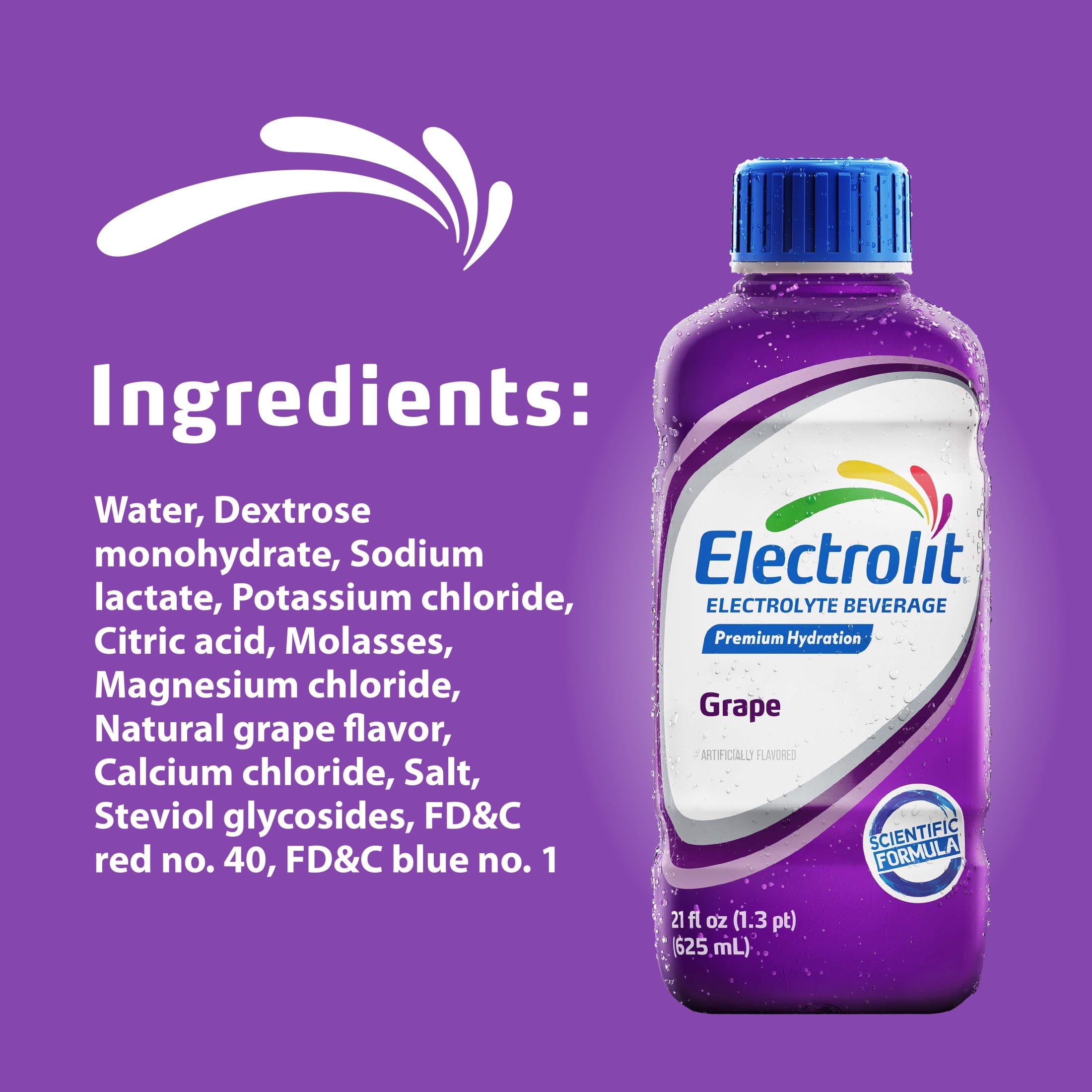 Electrolit Premium Hydration Beverage, Grape Flavor (21 fl oz) 0hxnn