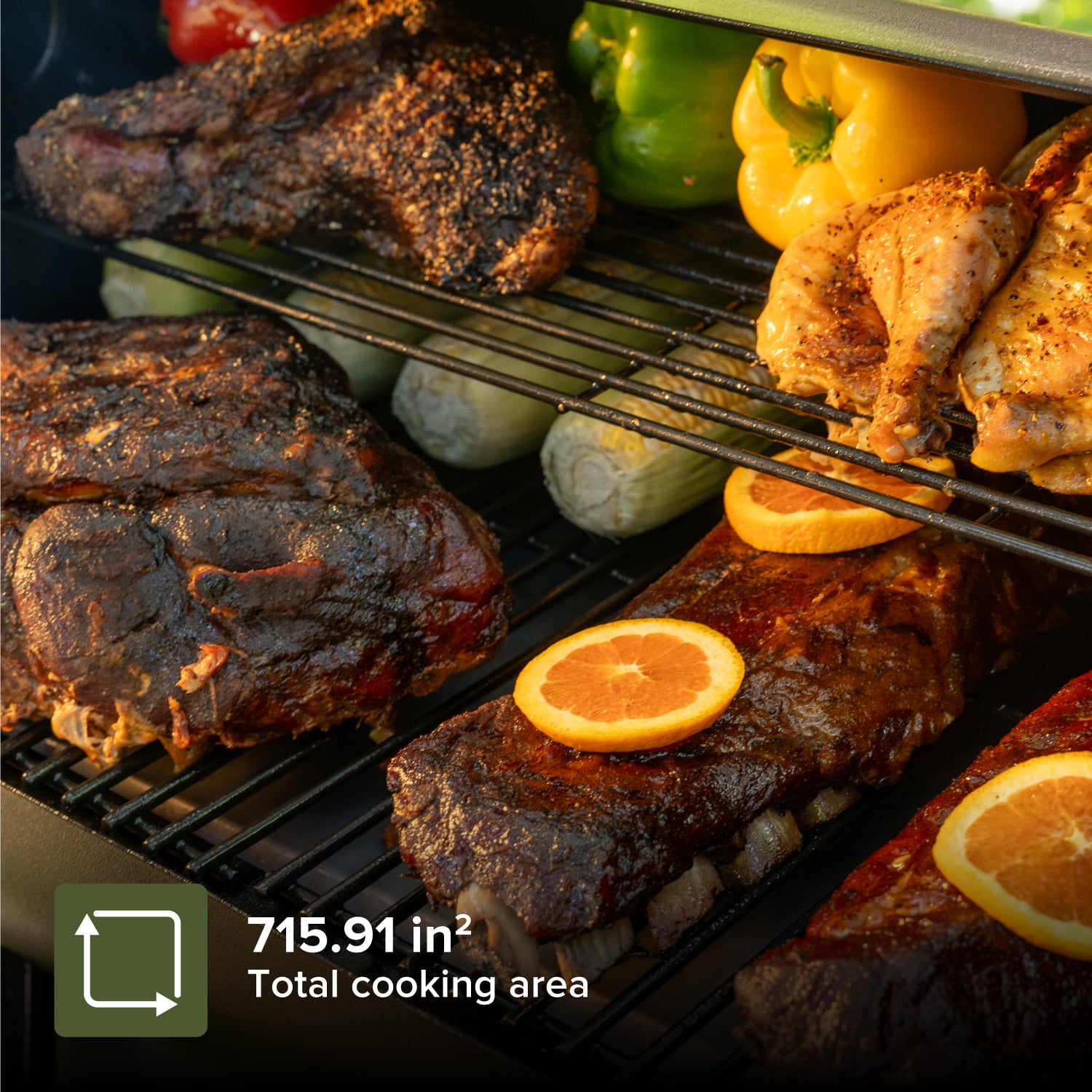 Nexgrill Oakford 715 Wood Pellet Grill and Smoker with Bluetooth Connectivity (Grey, 715 sq in) i0no4