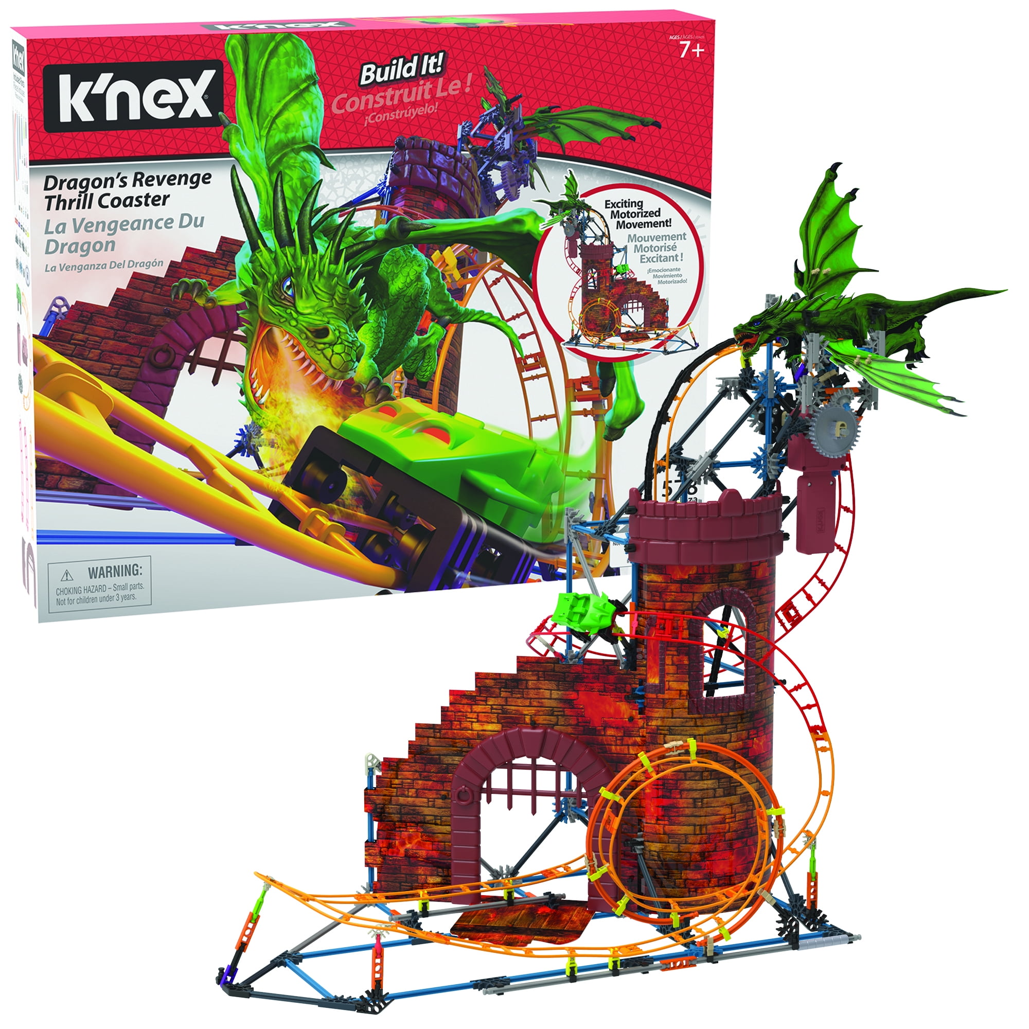 K'NEX Dragon's Revenge Roller Coaster Construction Set (578 Pieces) g8n1v