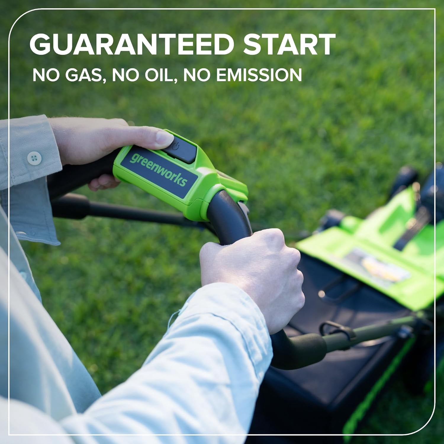 Greenworks 24V 14 in Brushless Cordless Lawn Mower Kit with 5.0Ah USB-C Battery and 65W Charger (Green, 14 in) tiphk