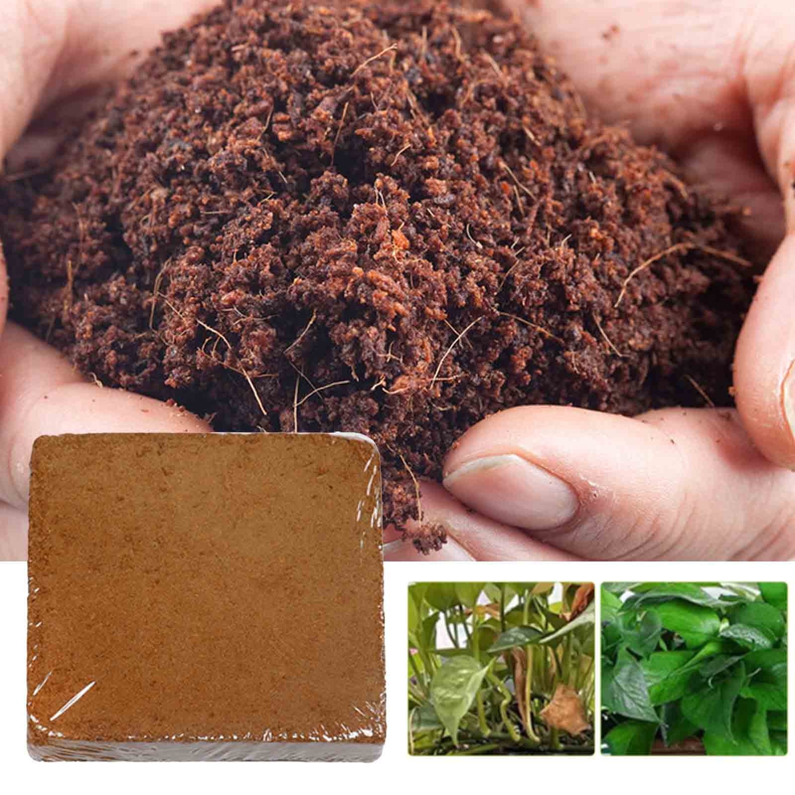 Txlpkdyx Compressed Coconut Coir Brick Organic Potting Soil Growing Medium for Indoor and Outdoor Gardening (1.4 lb) wmdcy