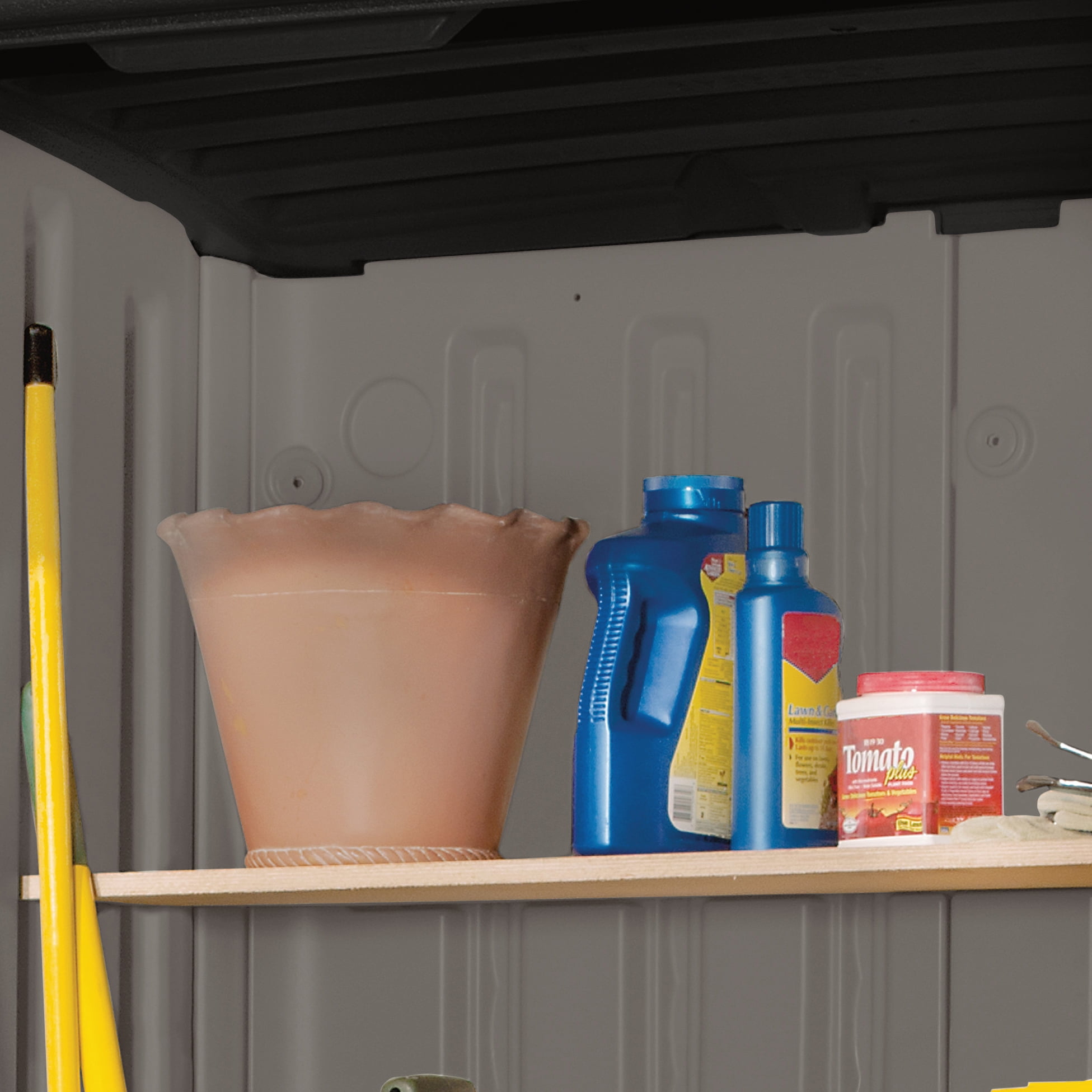 Suncast Vertical Resin Outdoor Tool Shed (Grey, 4.42 ft W x 2.71 ft D) wv4a2