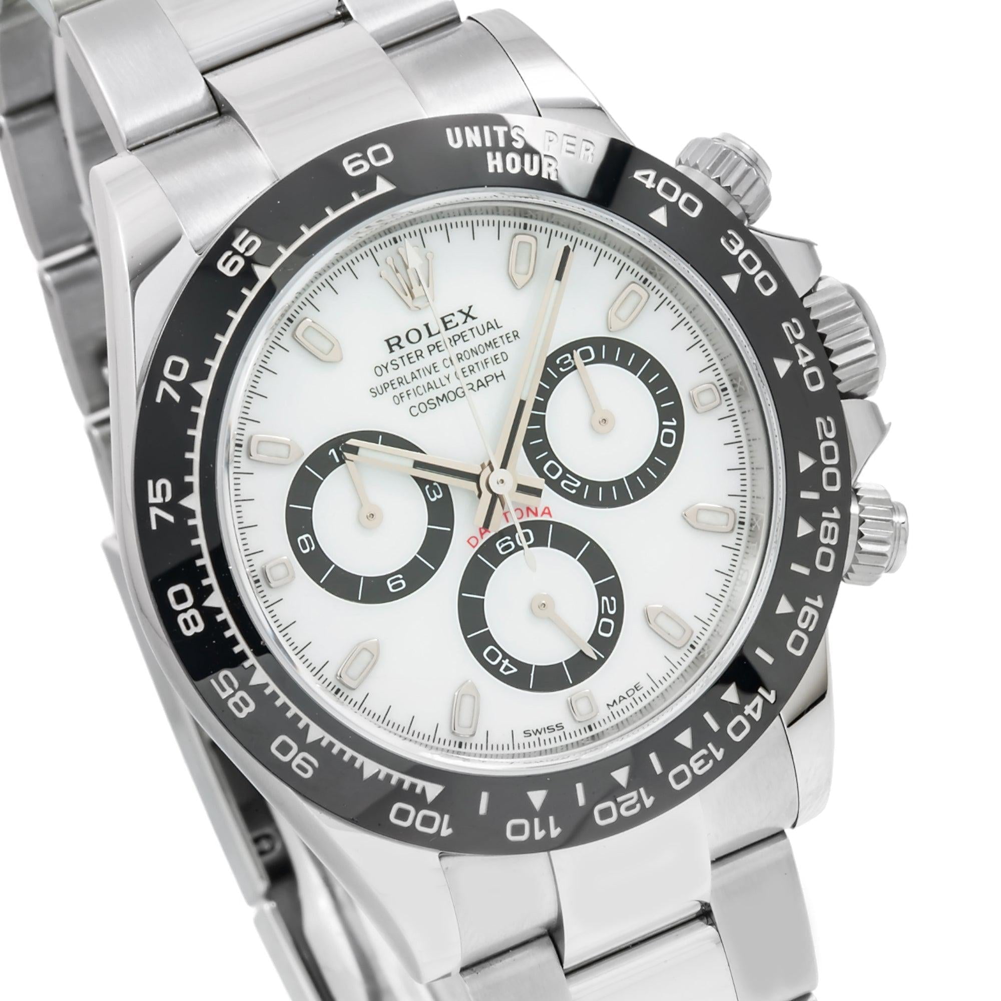 Rolex Cosmograph Daytona 40mm Stainless Steel Watch (White Dial, 40mm) 59iqd