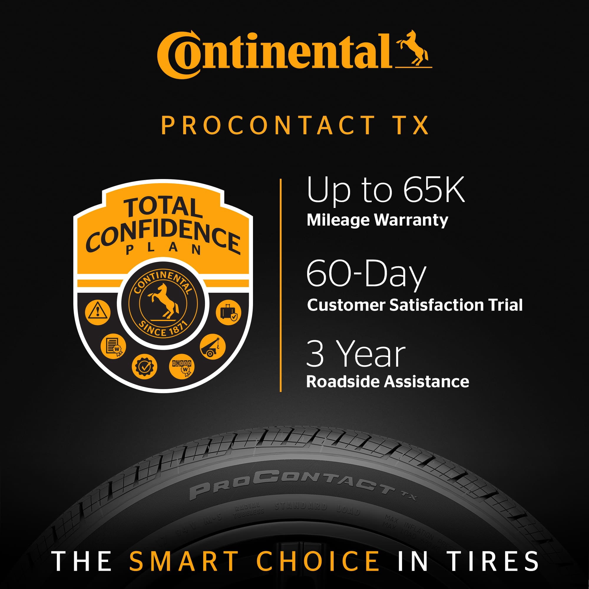 Continental ProContact TX All Season Passenger Tire (Black Sidewall, 235/60R18) a9ybf