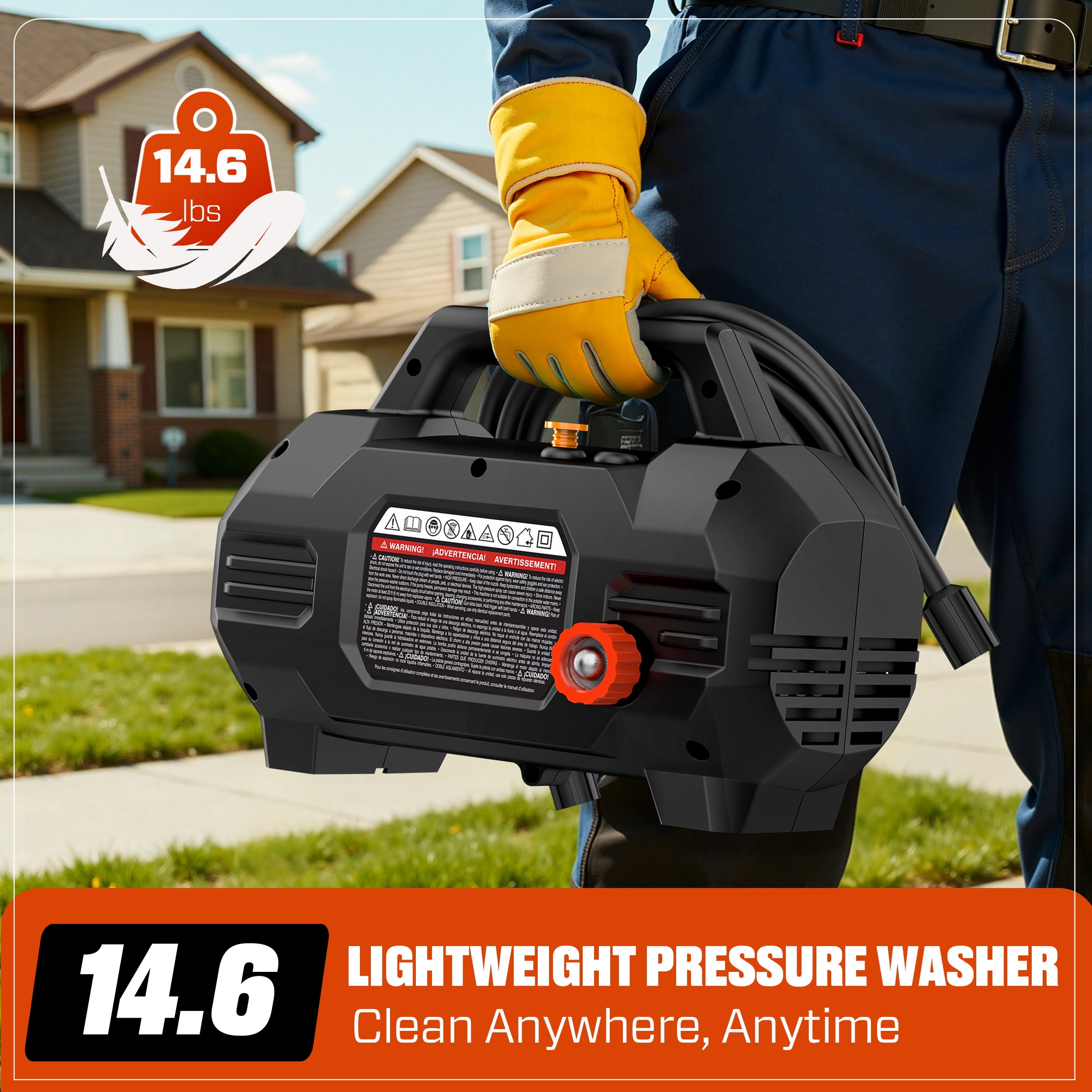 Senix Electric Pressure Washer with Foam Cannon and Turbo Nozzle (2100 PSI, 1.63 GPM) xt5ey