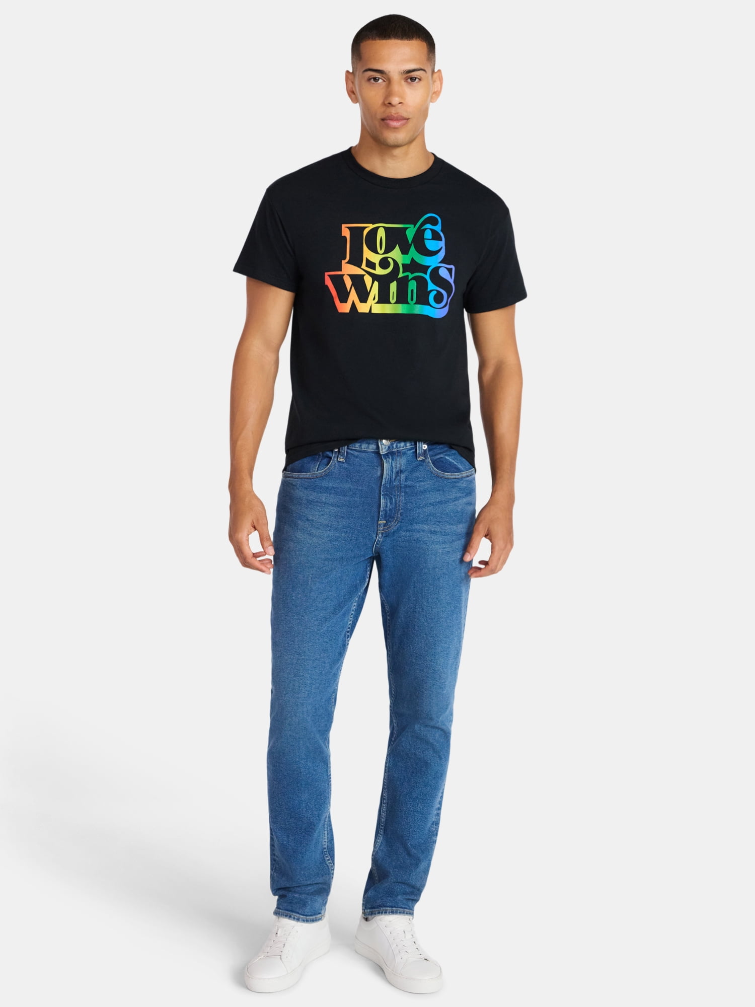 Pride Love Wins Graphic Tee Shirt (Black, XS) kfadr