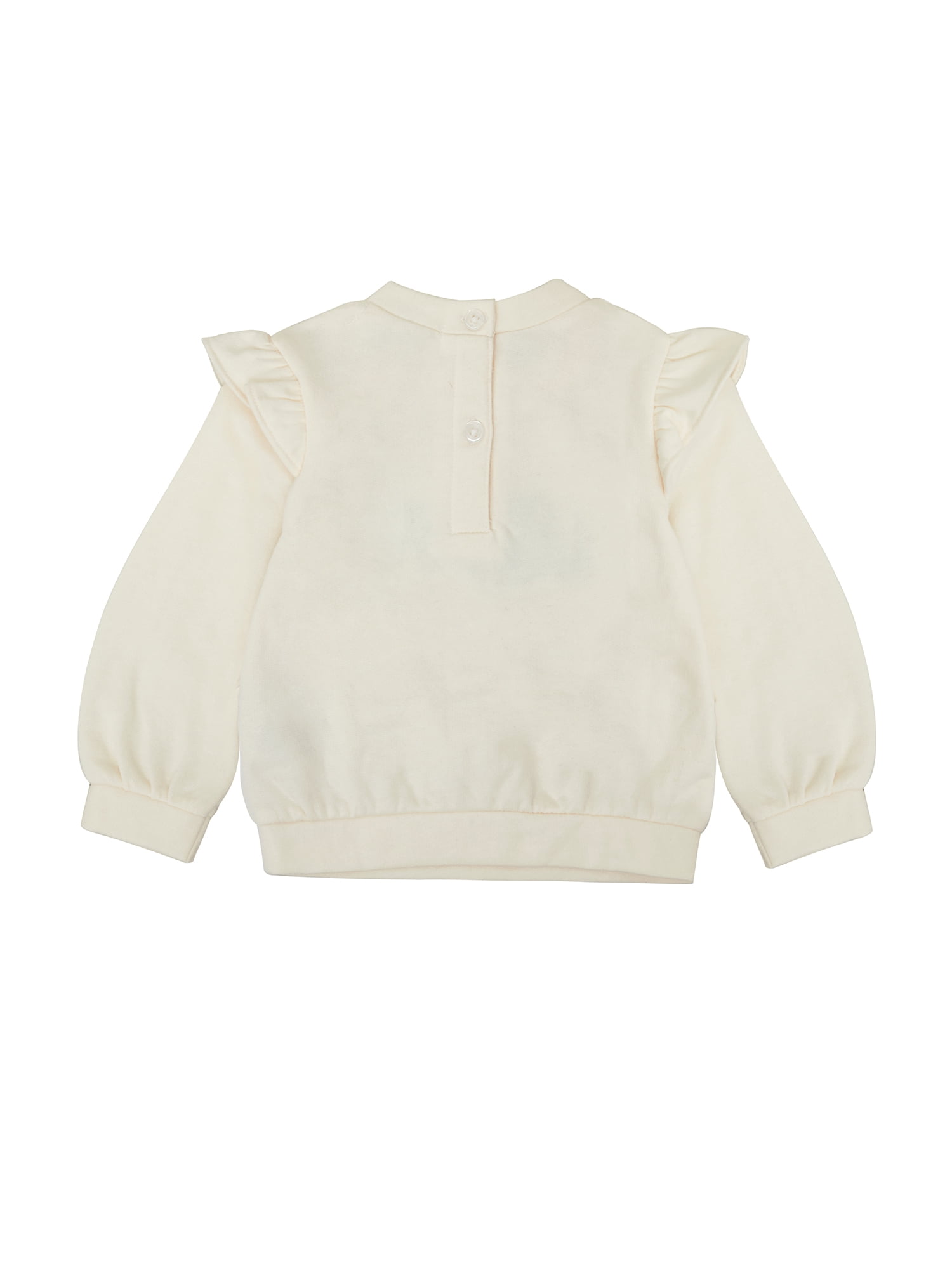 Wonderluxe Baby Girls' Long Sleeve Sweatshirt and Pant 3-Piece Set (White, 0-24M) ygzy9