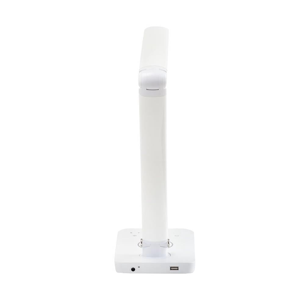 Safco Pivoting LED Desk Lamp with Wireless Charging Pad and USB Port (White) 9i50q