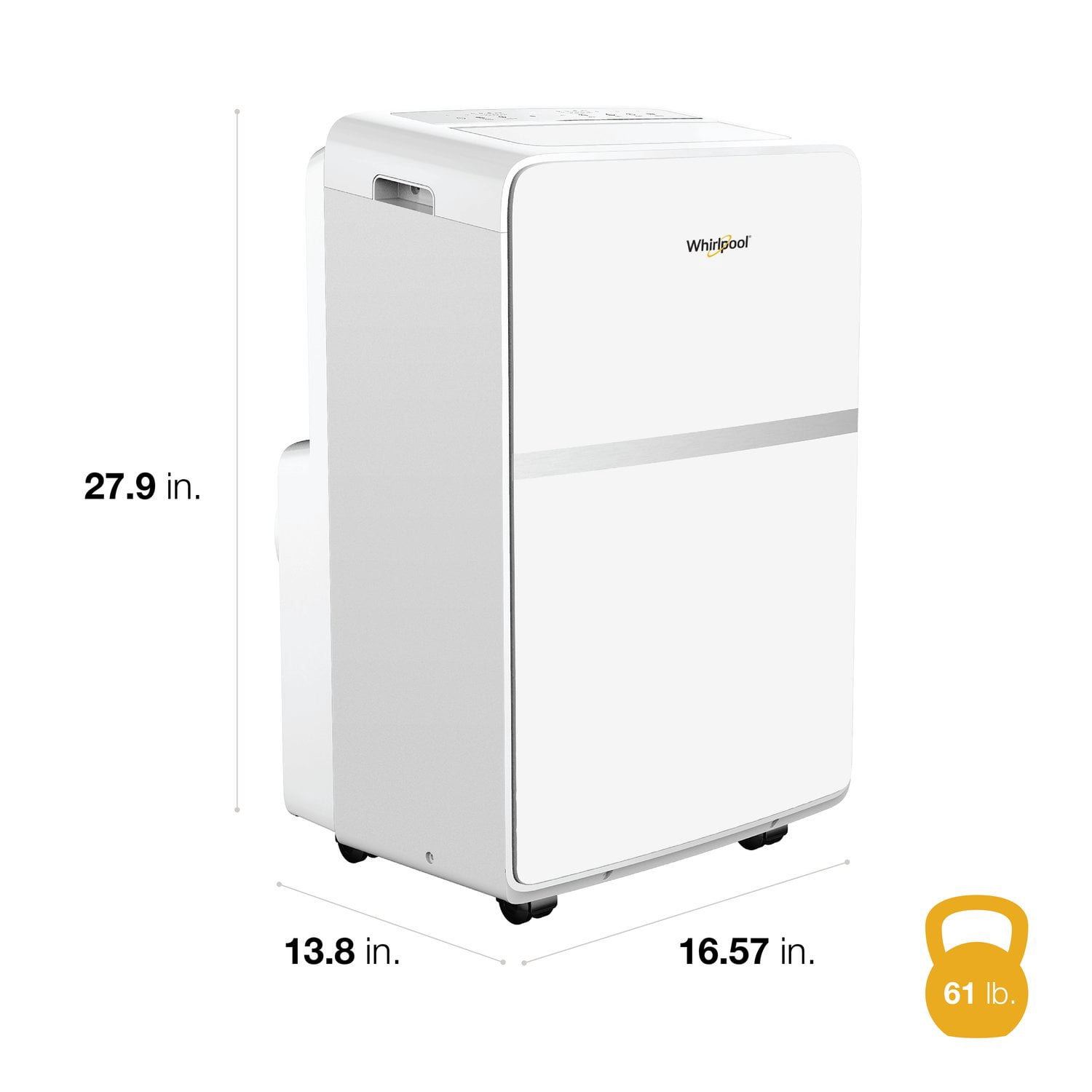 Whirlpool Portable Air Conditioner with Dehumidifier and Remote Control (White, 5,500 BTU DOE) mjxg3