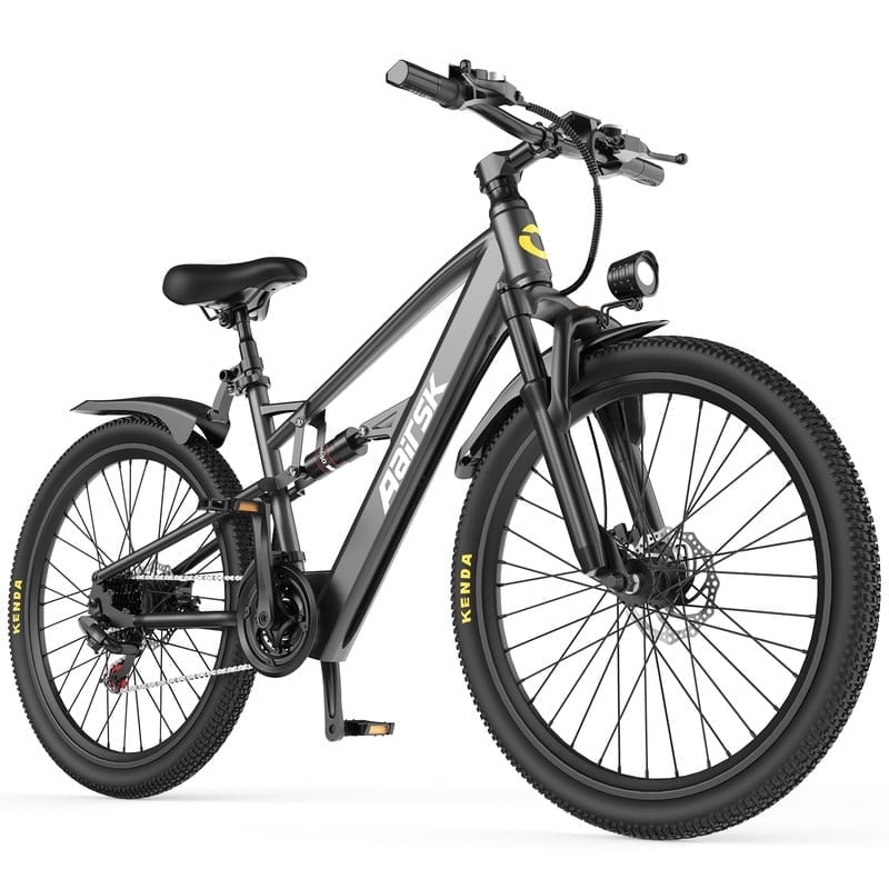 Unibike 26 in Electric Mountain Bike for Adults, 400W Brushless Motor E-Bike, Off-Road Commuter (Gray, 26 in) txg0k