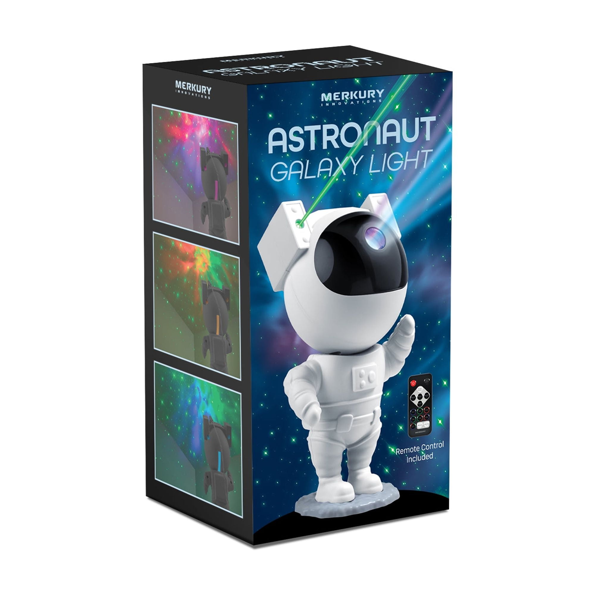 Merkury Innovations Astronaut Galaxy Light Projector with Remote (Multicolor, 10 in) zwlyv