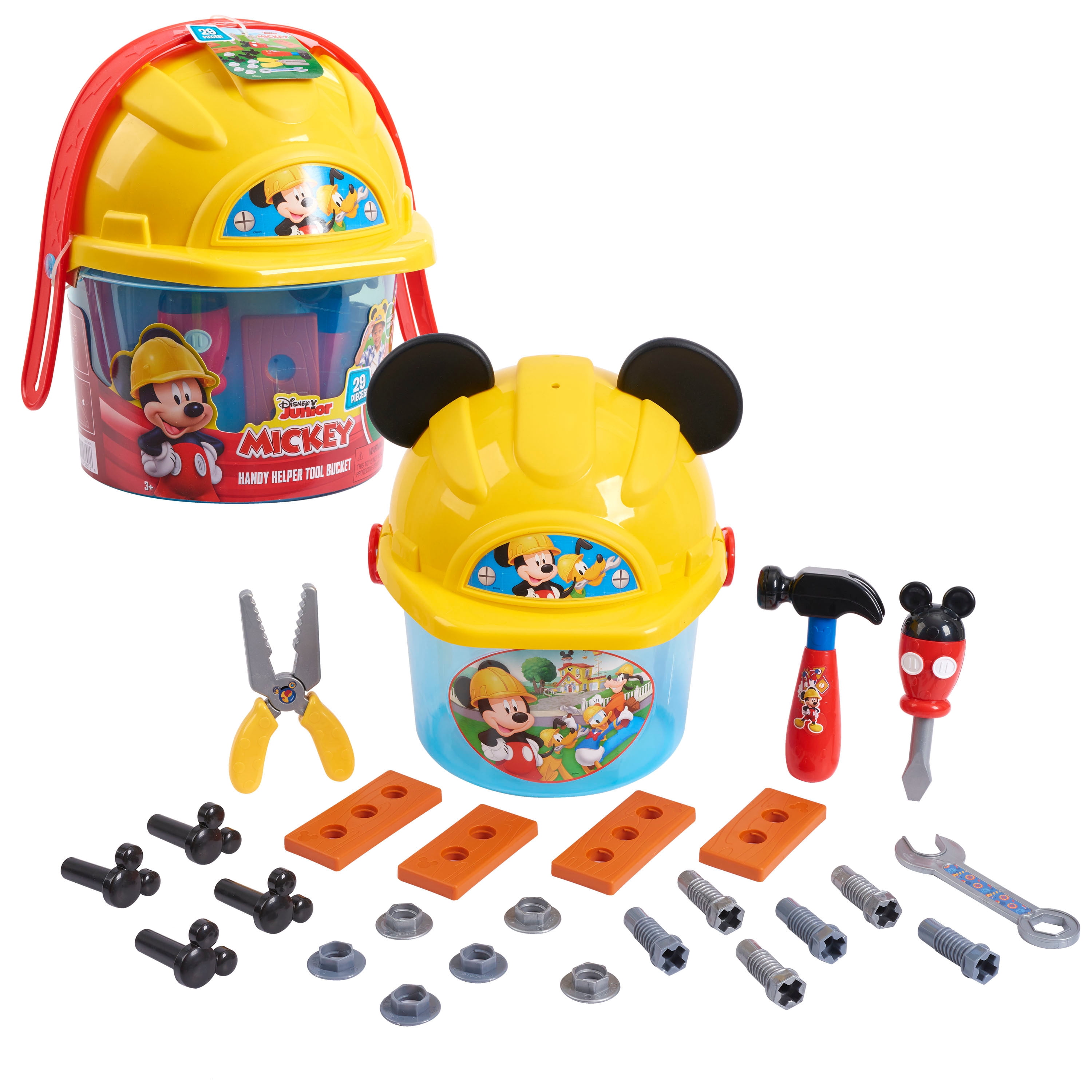 Mickey Mouse Handy Helper Tool Bucket Construction Play Set (25 Pieces) 8b5g8