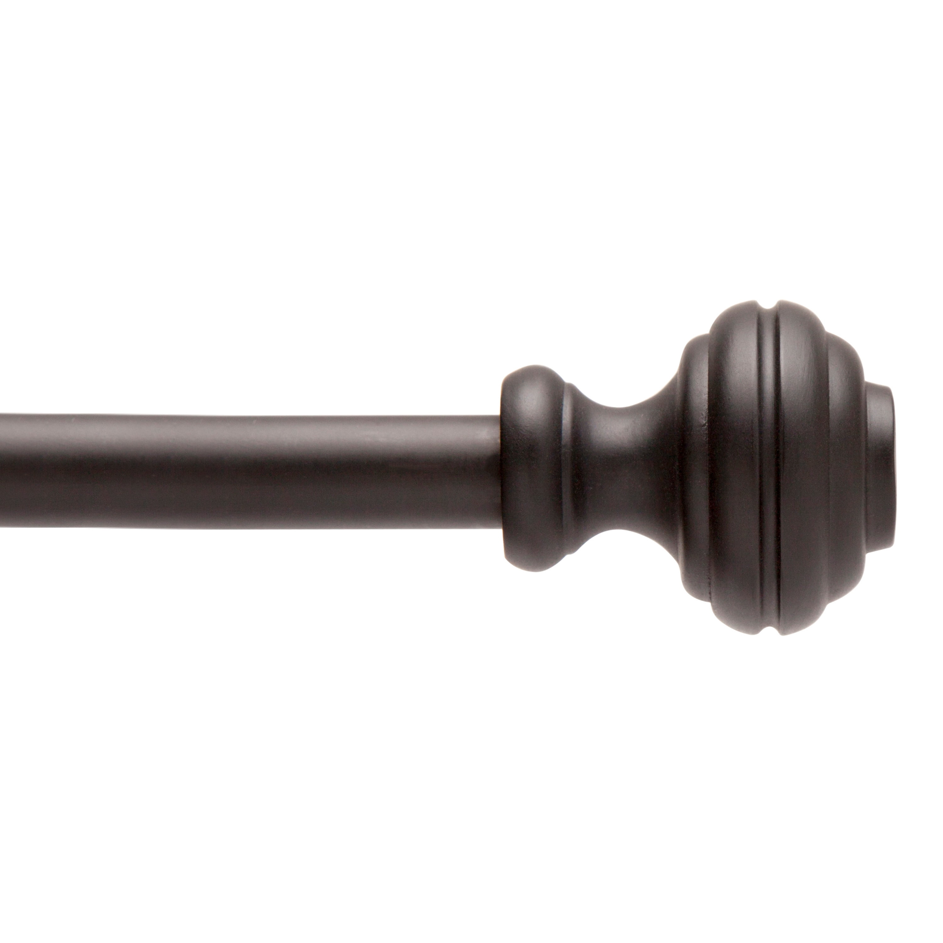 Mainstays Cedric Petite Cafe Adjustable Curtain Rod (Black, 48-84 in) aq8gr