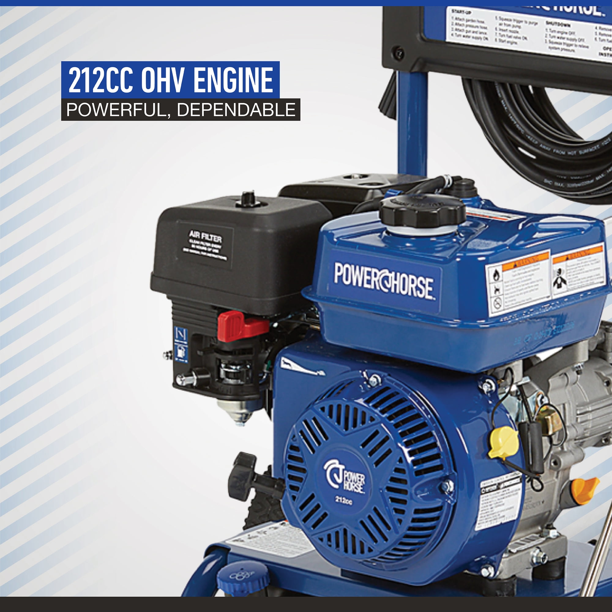 Powerhorse Gas Cold Water Pressure Washer (3400 PSI, 2.7 GPM) 168no