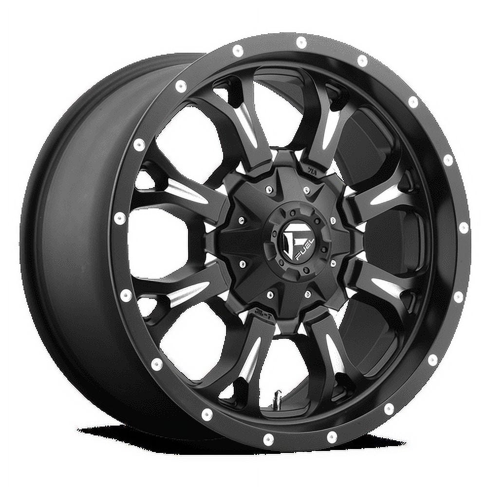 Fuel 1PC D517 Krank Aluminum Wheel Rim (Matte Black Milled, 17x9 in) 49mgm