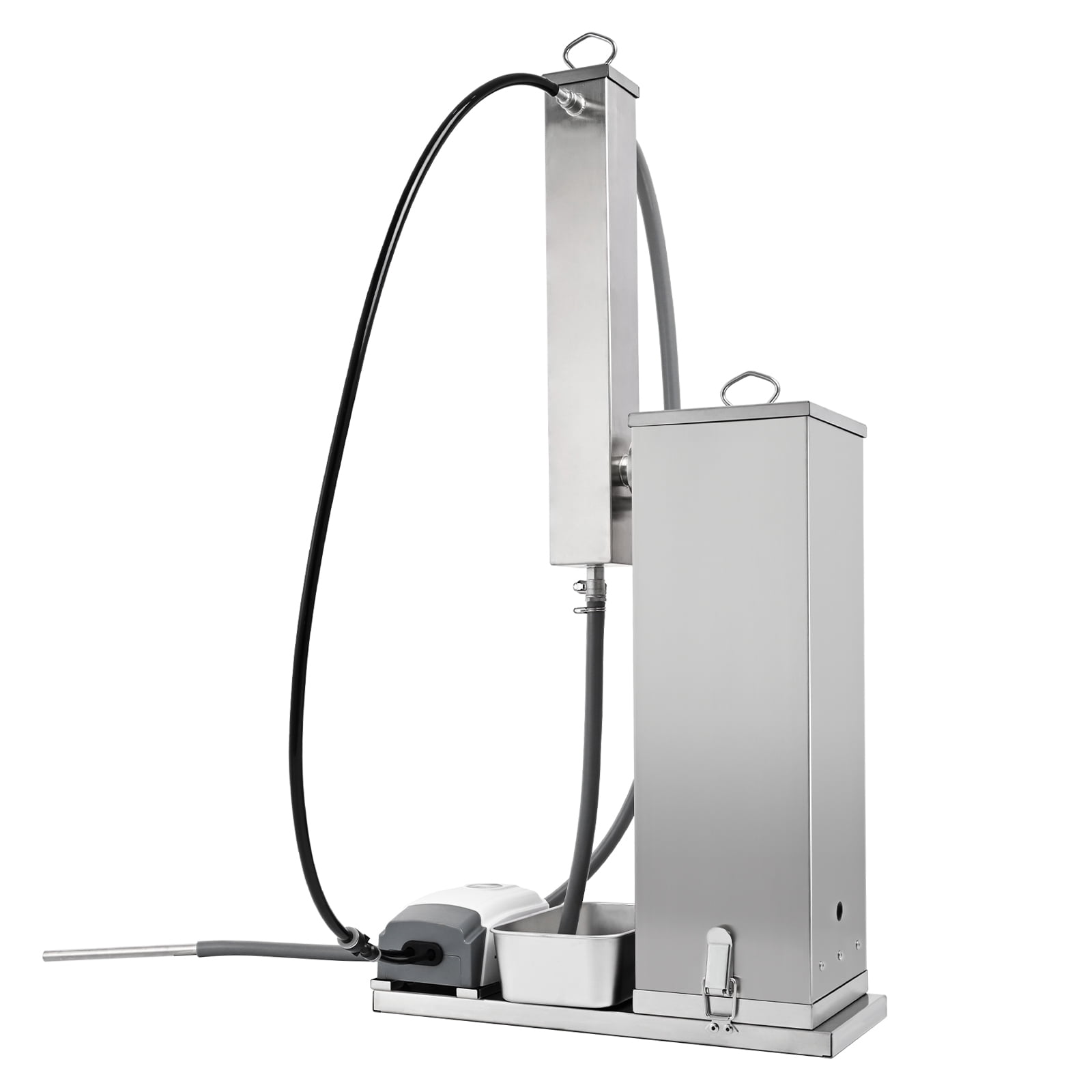 Marada Stainless Steel Cold and Hot Smoke Generator for BBQ Meat and Drinks (Silver, 10L Capacity) o2blt