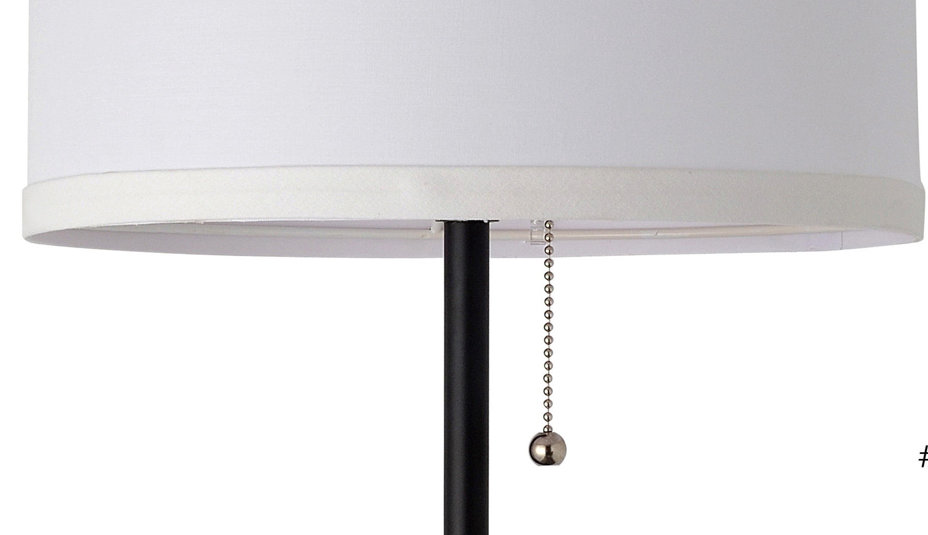 Mainstays Floor Lamp with Fabric Shade, Modern Minimalist Standing Light (Black, 56.5 in) bxnmm