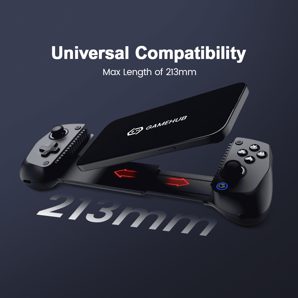 GameSir X5s Bluetooth Mobile Gaming Controller with Hall Effect Joysticks (Black, 4.13 in to 8.39 in) dqew1