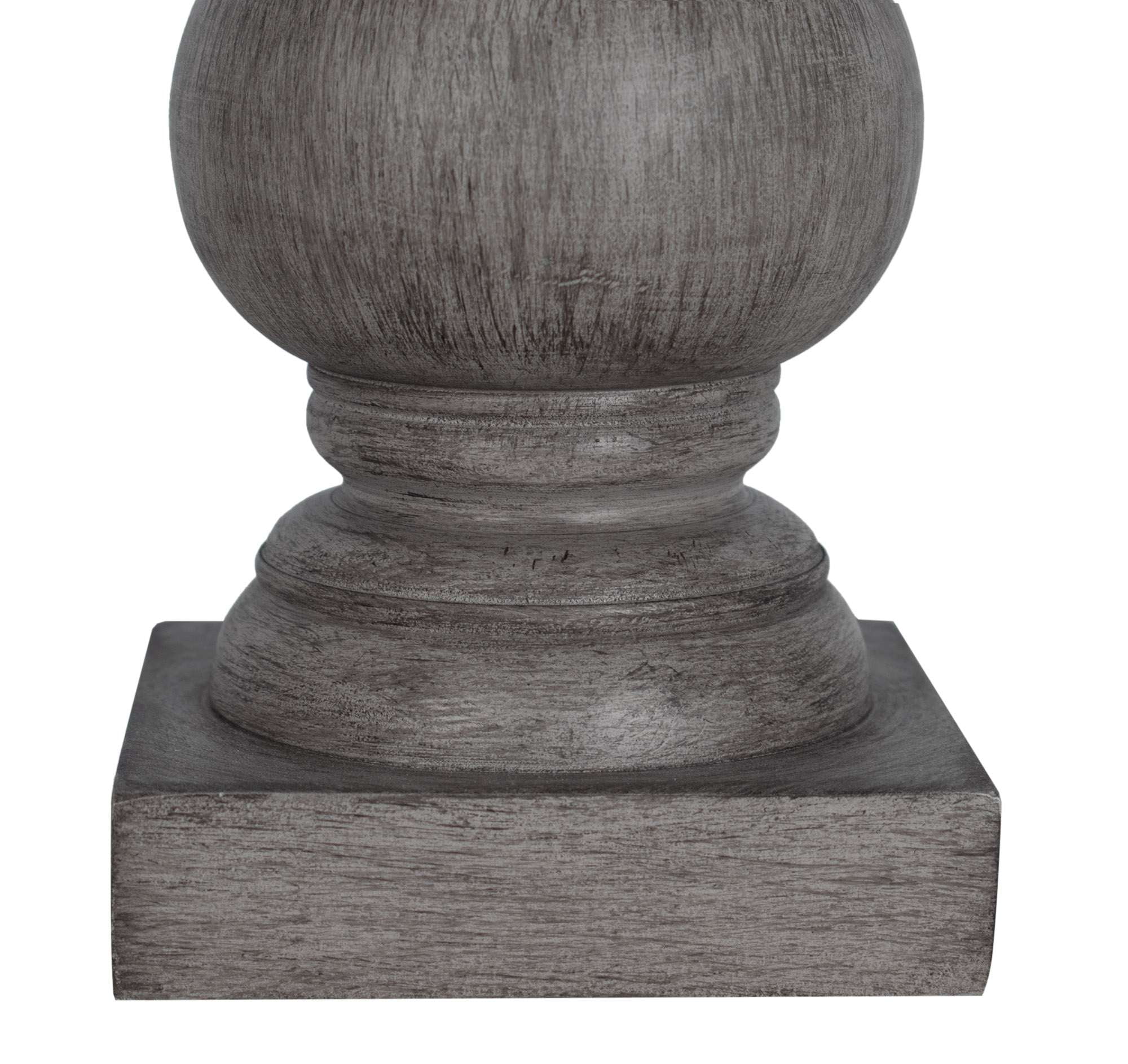 Mainstays Mini Table Lamp with Weathered Wood Finish (White Shade, 12.75 in) svvmn