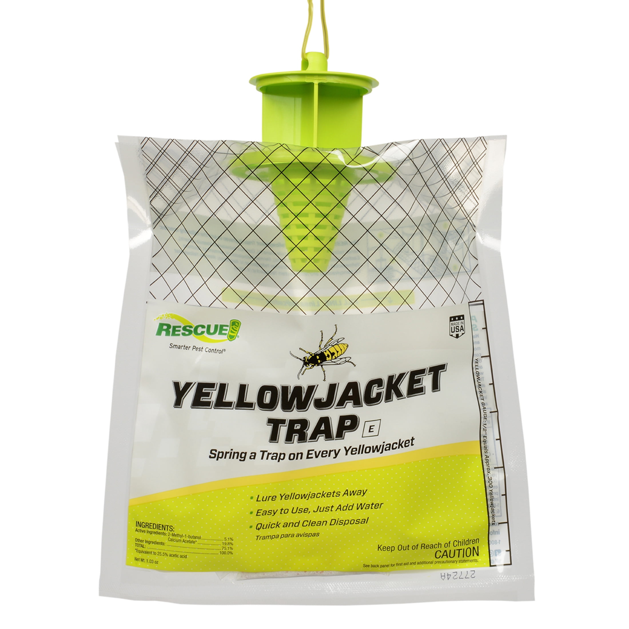 RESCUE! Yellow Jacket Disposable Trap (Outdoor Pest Control, 1 Pack) pk7by