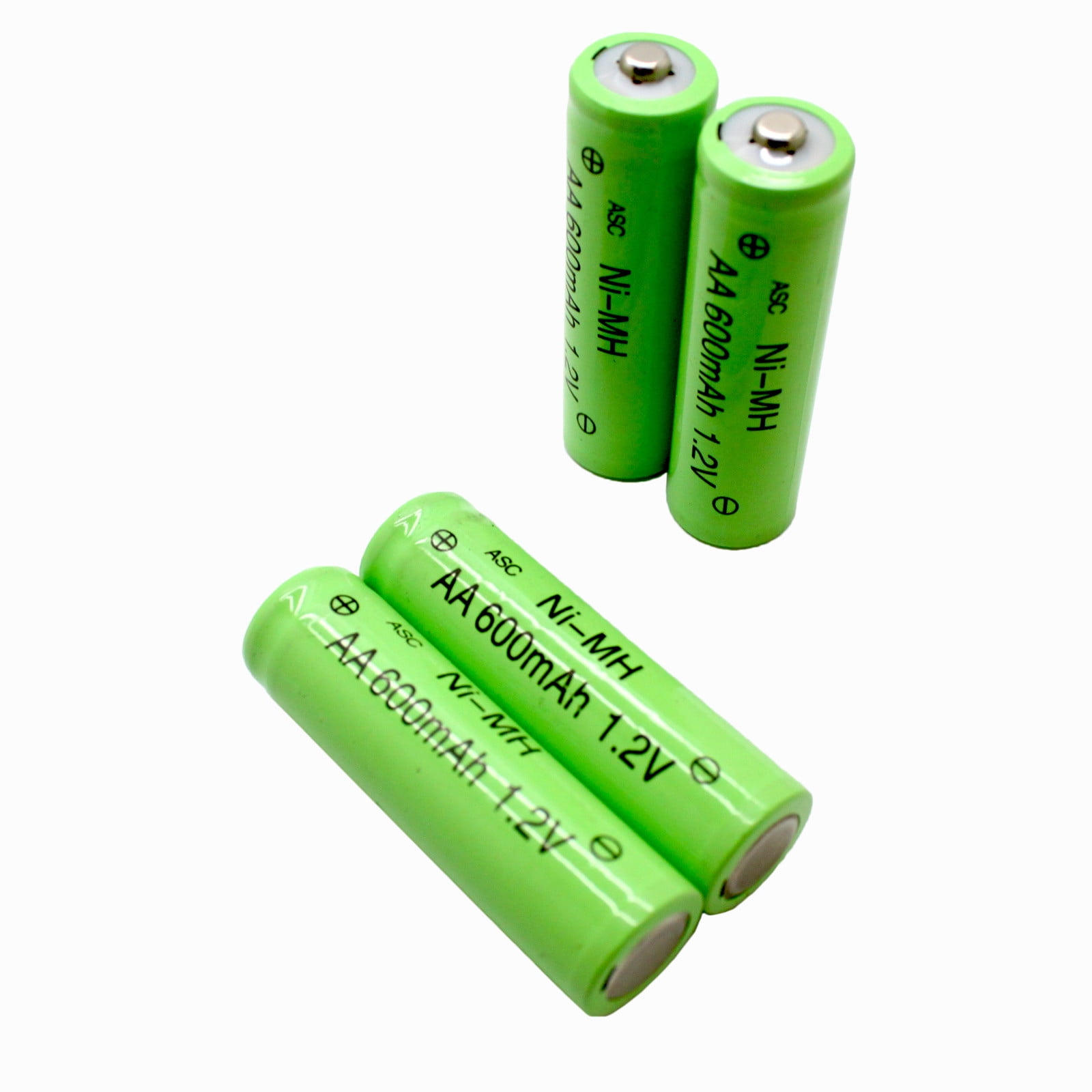 ASC AA Ni-MH Rechargeable Batteries for Solar Lights (600mAh, 24 Pack) lj4mv