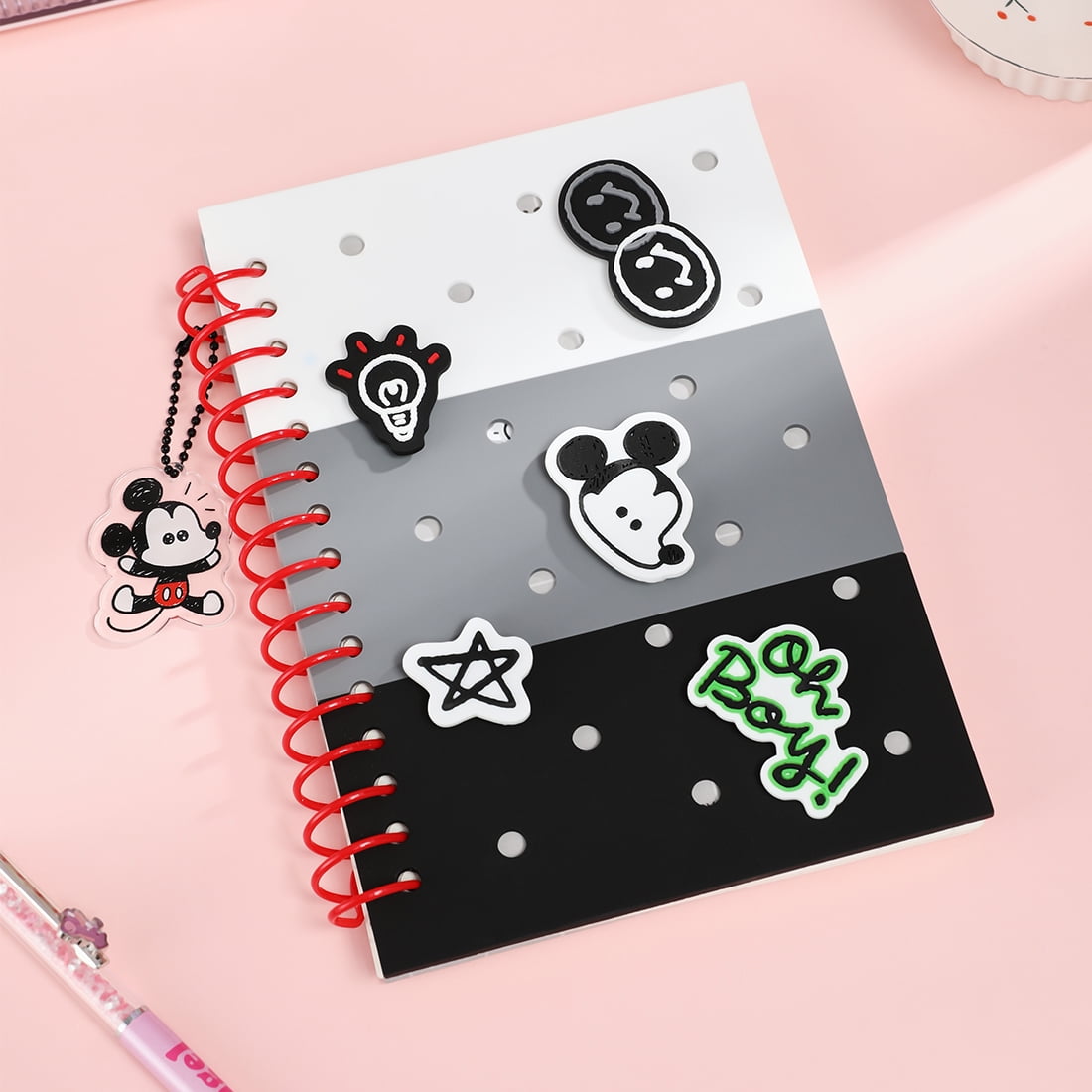 Miniso Disney Mickey Mouse Collection Spiral Notebook (80 Sheets) gnqqg