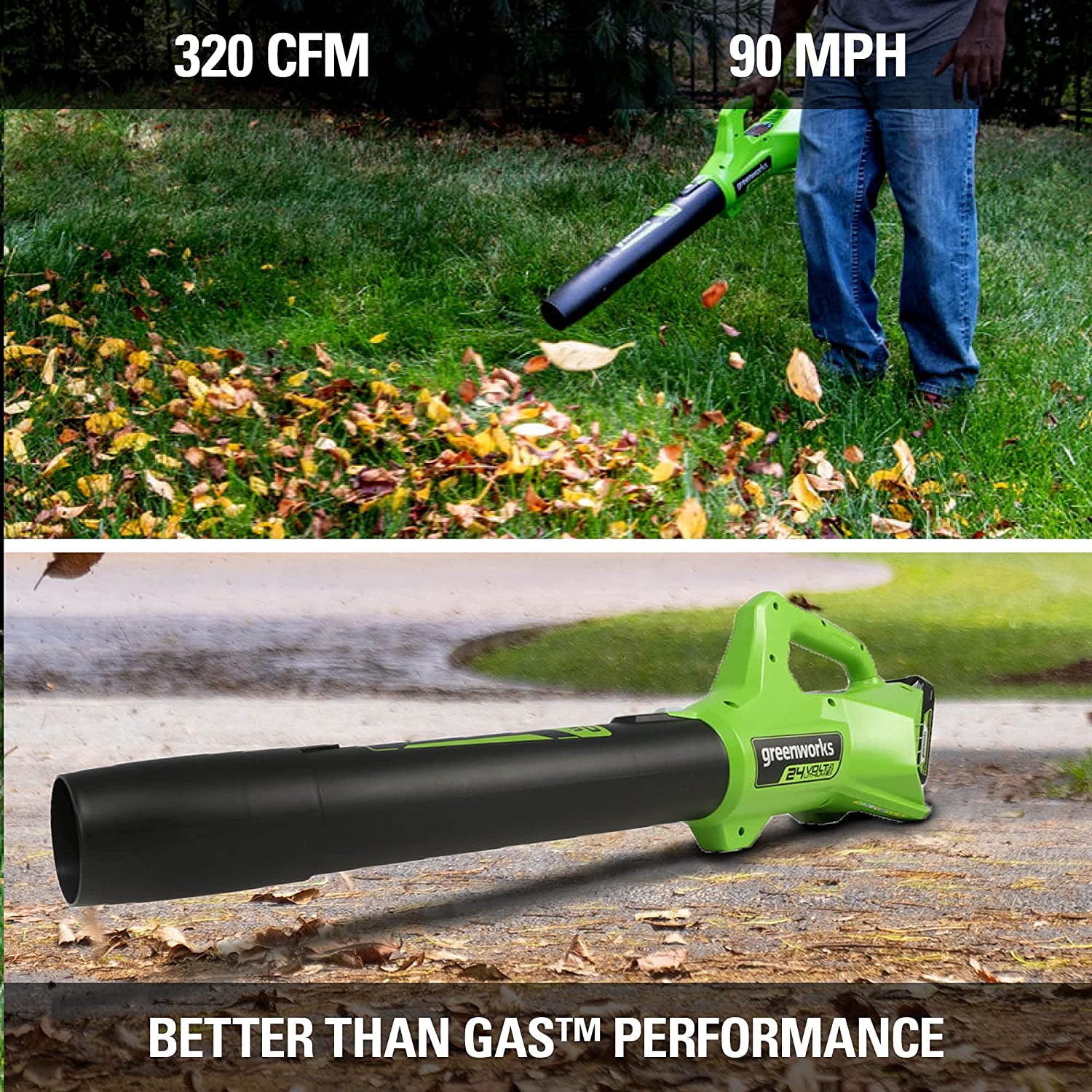 Greenworks 24V 12 in Cordless String Trimmer and Leaf Blower Combo Kit (Green, 2Ah Battery and Charger Included) po016